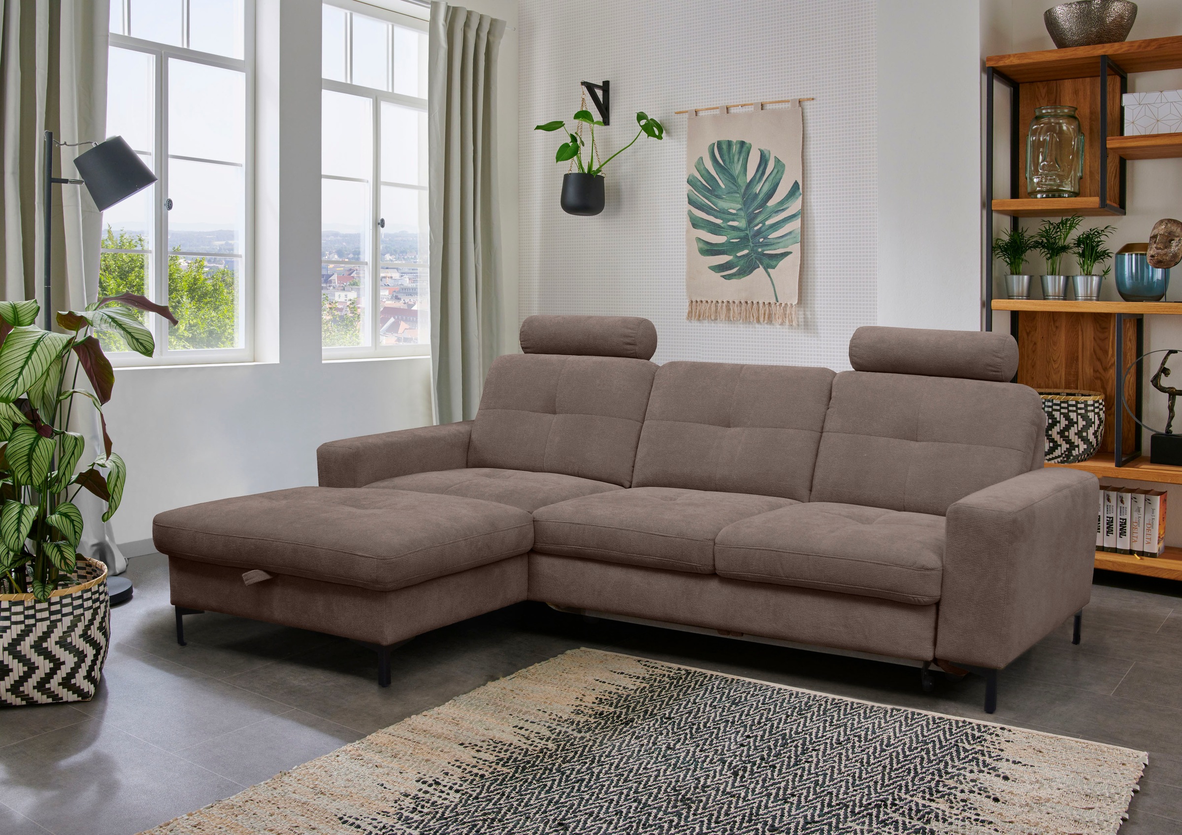 alina Ecksofa »Stelvia«, Inklusive Nackenstützen, Breite 254 cm