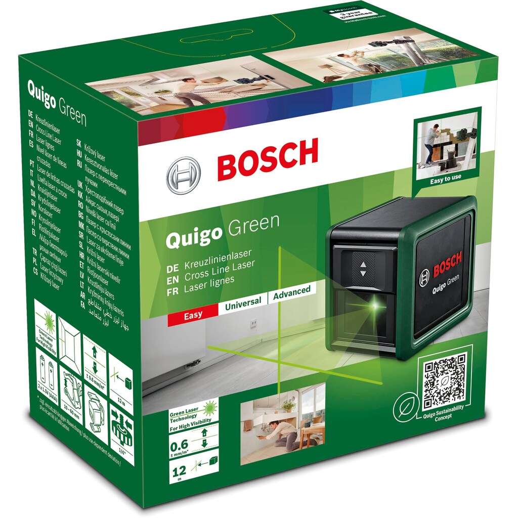 Bosch Home & Garden Kreuzlinienlaser »Quigo Green«