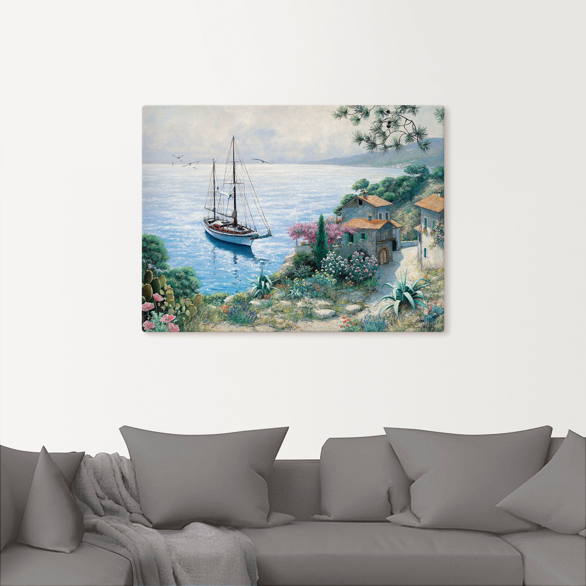 Artland Wandbild »Die Bucht«, Boote & Schiffe, (1 St.), als Leinwandbild, Wandaufkleber in verschied. Größen