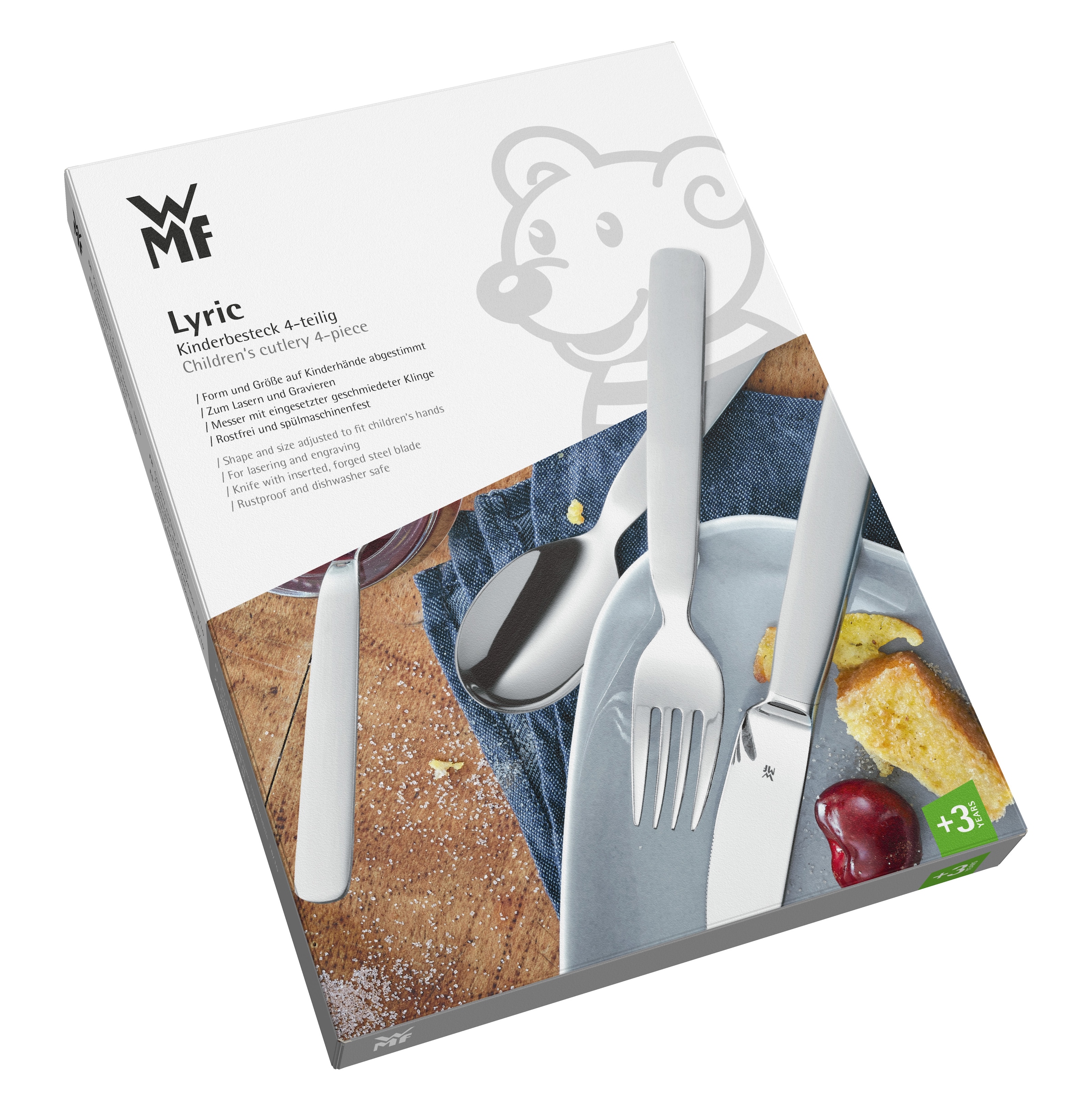 WMF Kinderbesteck »First Lyric«, (Set, 4 tlg.), ab 3 Jahren, hygienisch, säurefest