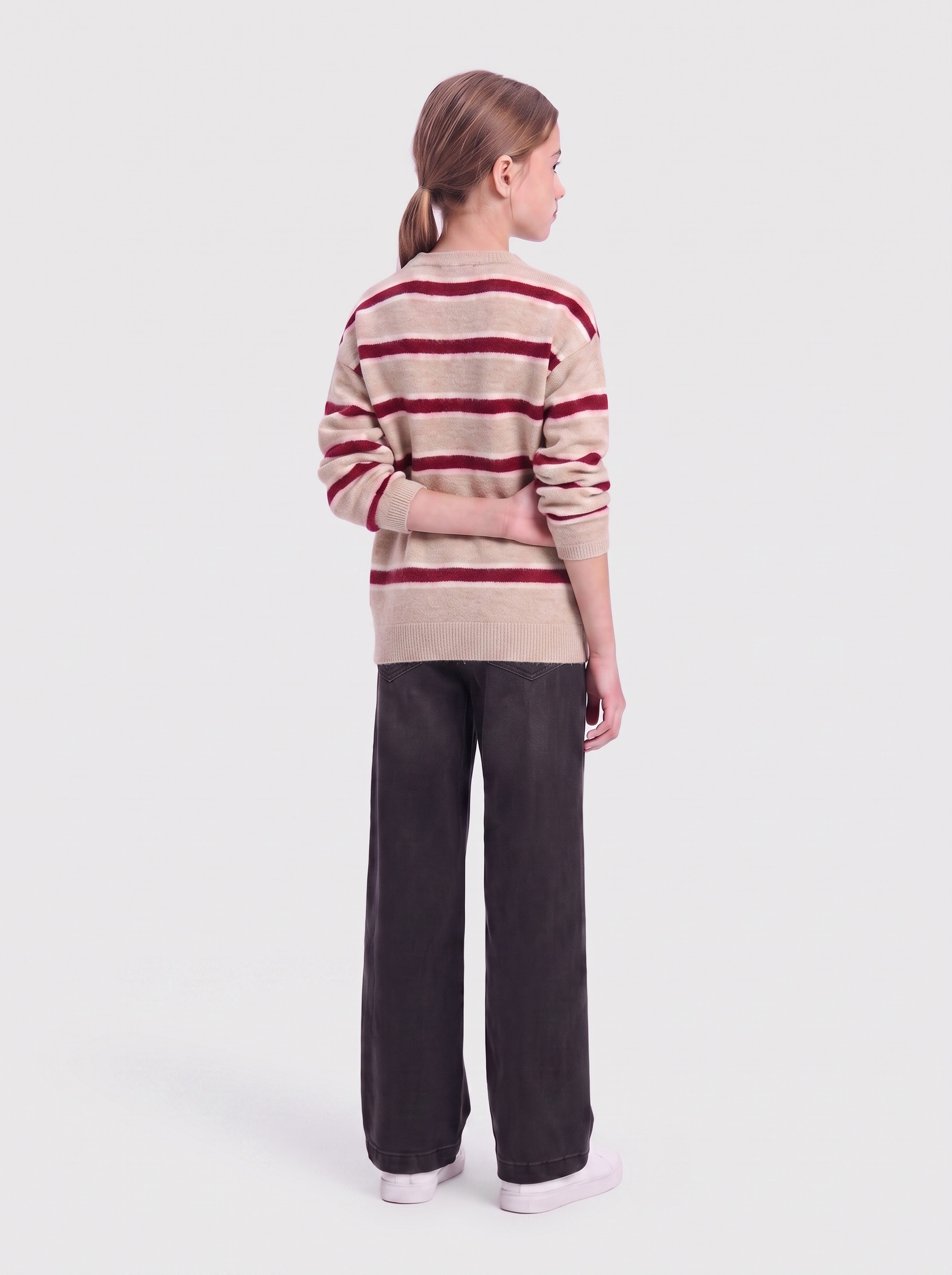 KIDS ONLY Strickpullover »KOGTALIO SCHOOL LS SHORT O-NECK KNT« Materialmix