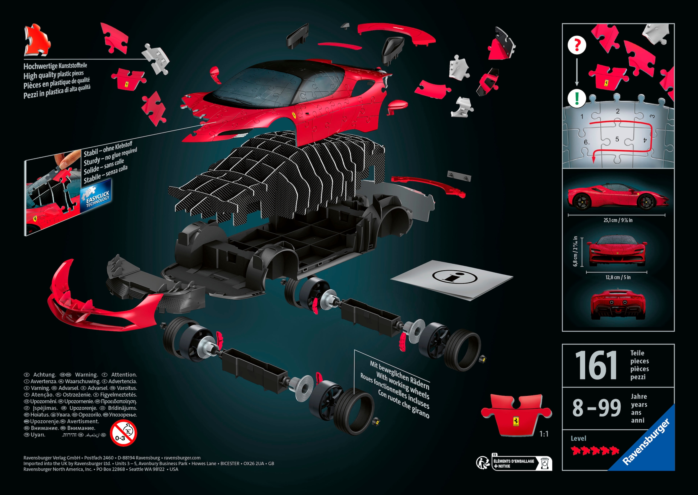 Ravensburger 3D-Puzzle »Ferrari SF 90 Stradale«, (108 tlg.), Made in Europe; FSC®- schützt Wald - weltweit