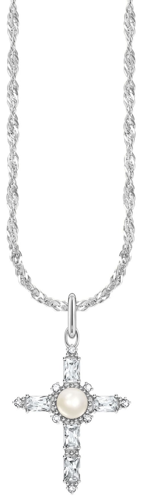 THOMAS SABO Kette mit Anhänger »Cross Romance, KE2296-167-11-L45V, -14-L45V, KE2296-445-14-L45V«,...