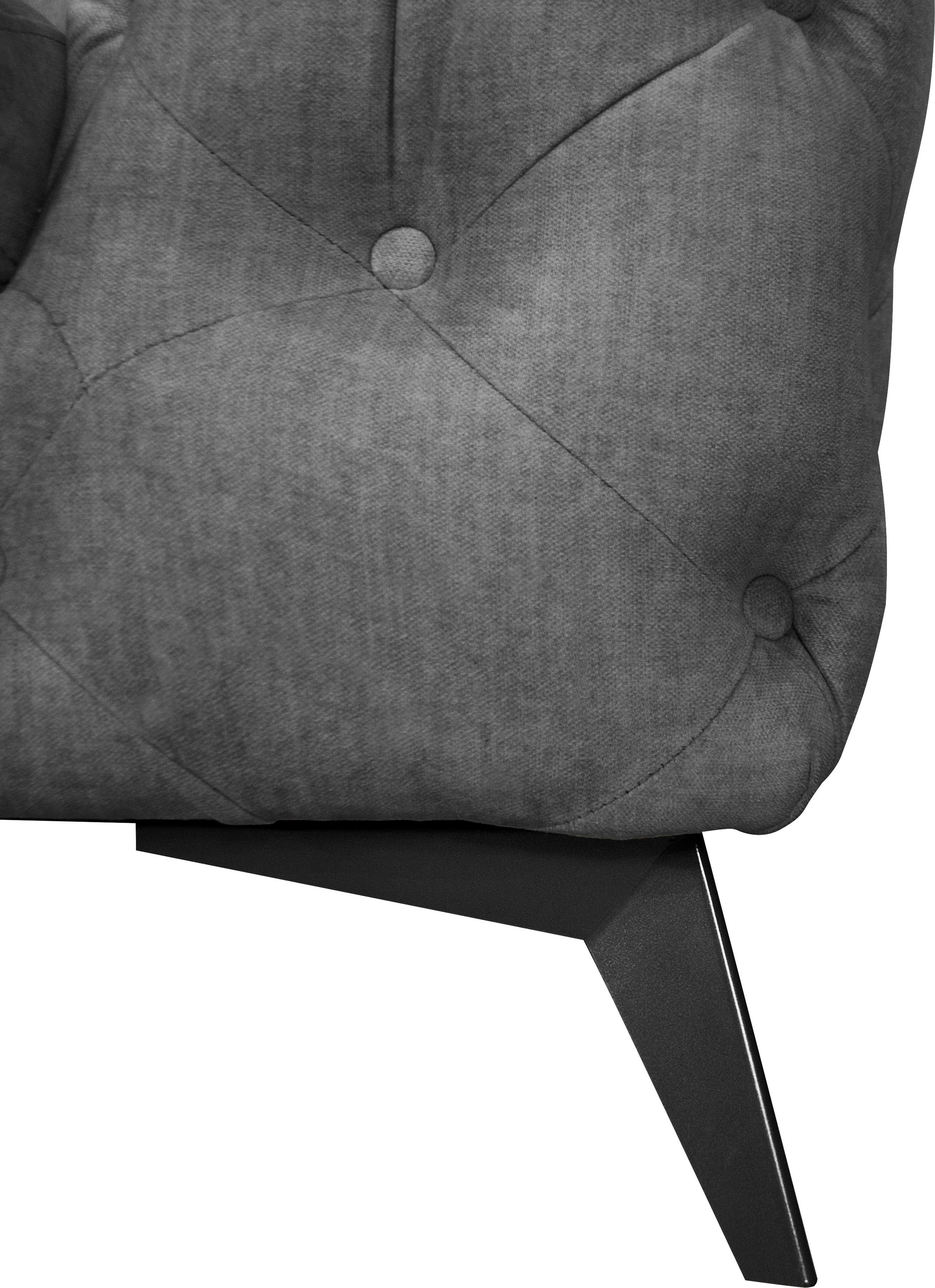 Leonique Chesterfield-Sofa »Glynis«, aufwändige Knopfheftung, moderne Chesterfield Optik, Fußfarbe wählbar