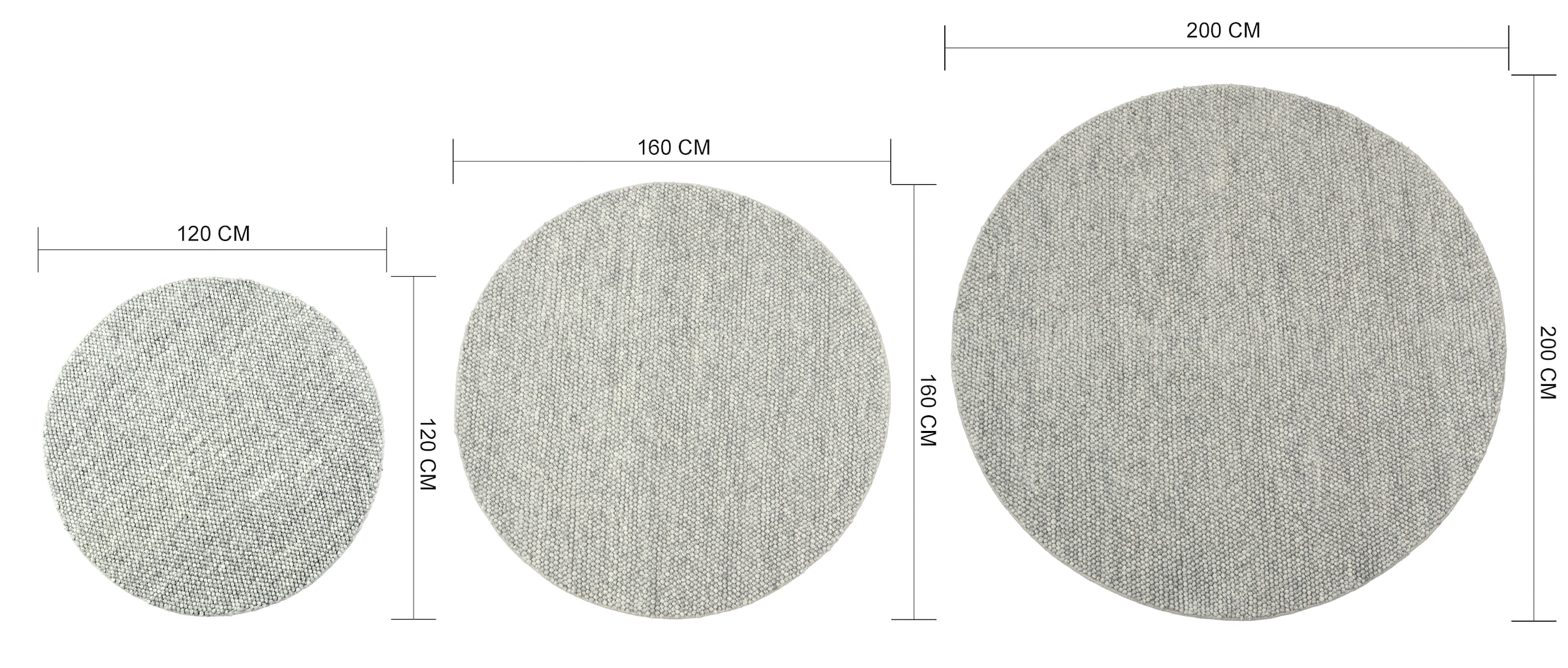 LeGer Home by Lena Gercke Teppich »Ainhoa, handgewebt, Wolle« rund 12 mm Höhe Teppich, Wohnzimmer, Schlafzimmer, Esszimmer