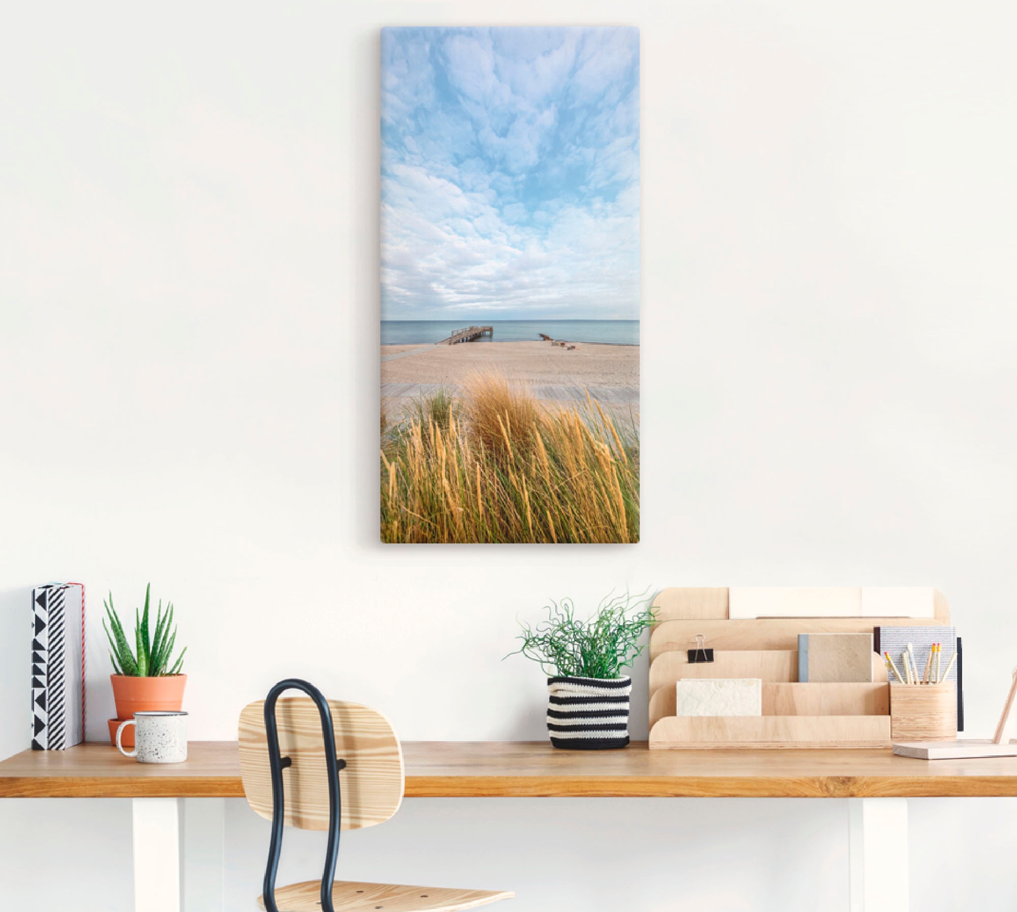 Artland Wandbild »Rettin Strandidylle an der Ostsee«, Gewässer, (1 St.), als Leinwandbild, Wandaufkleber in verschied. Größen