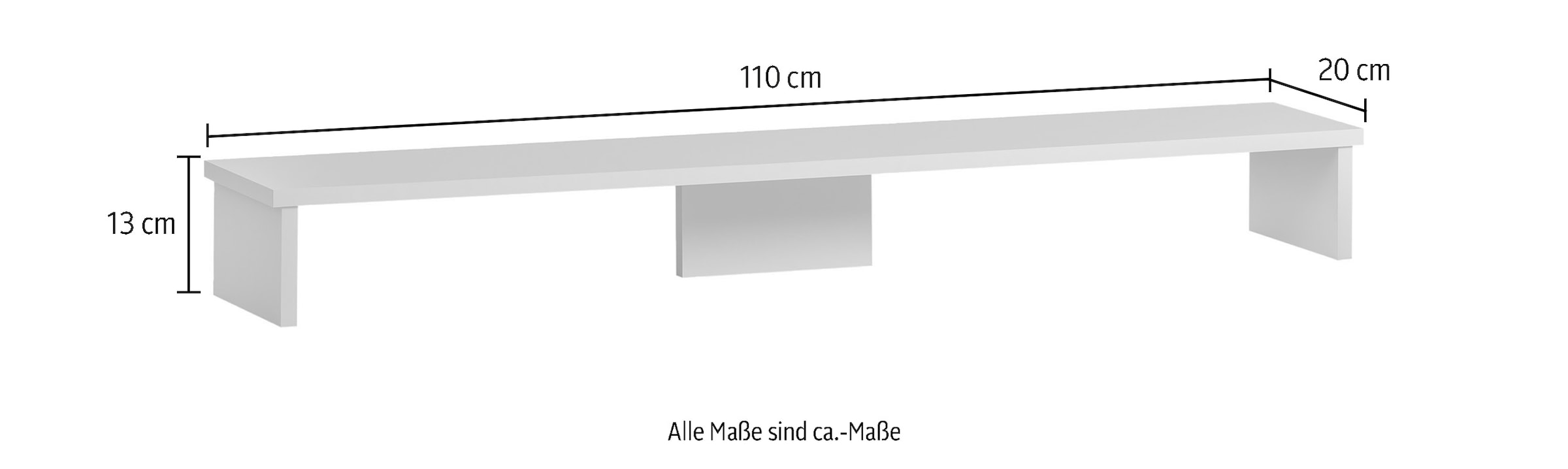 Schildmeyer Schreibtischaufsatz »Baku«, Bildschirmaufsatz, Breite 110 cm,  Made in Germany auf Rechnung kaufen