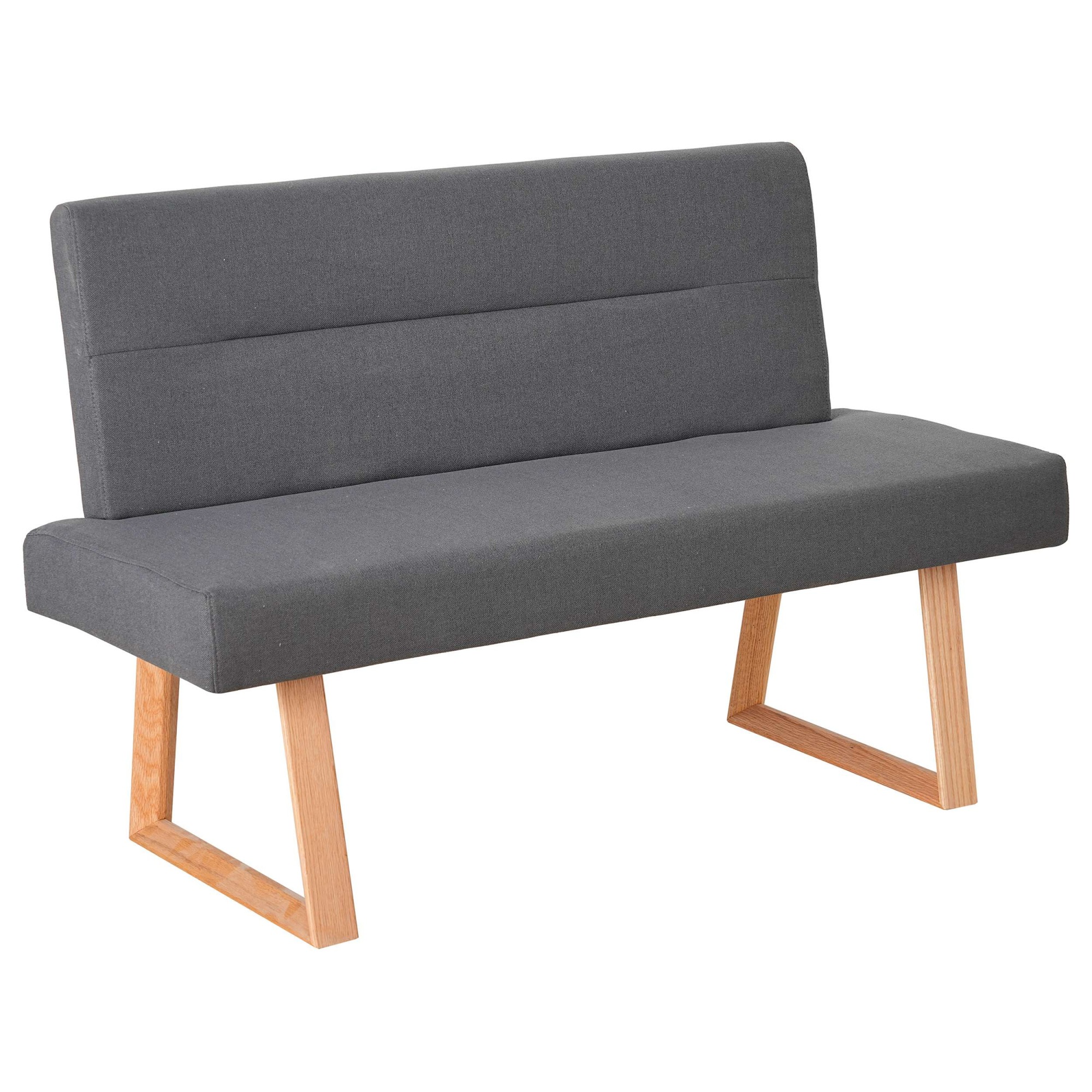 OTTO home Essbank »Emilia« Beine aus massiver Eiche, pflegeleichtem Webstoff Bezug, Breite 140 cm