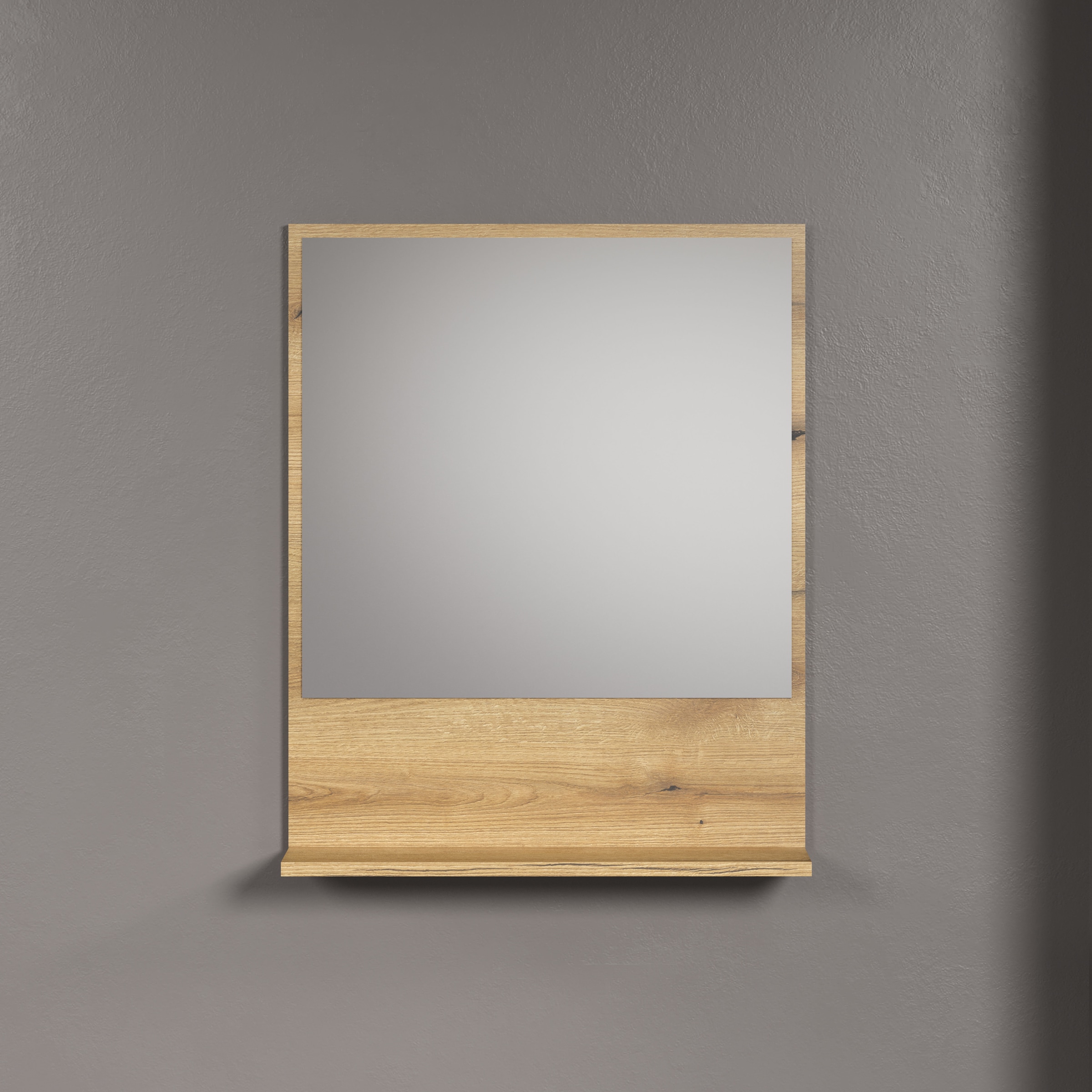 welltime Badspiegel »Amrum«, Wandspiegel mit Ablage - (B/T/H) wahlweise 60 bis 80/14/74 cm
