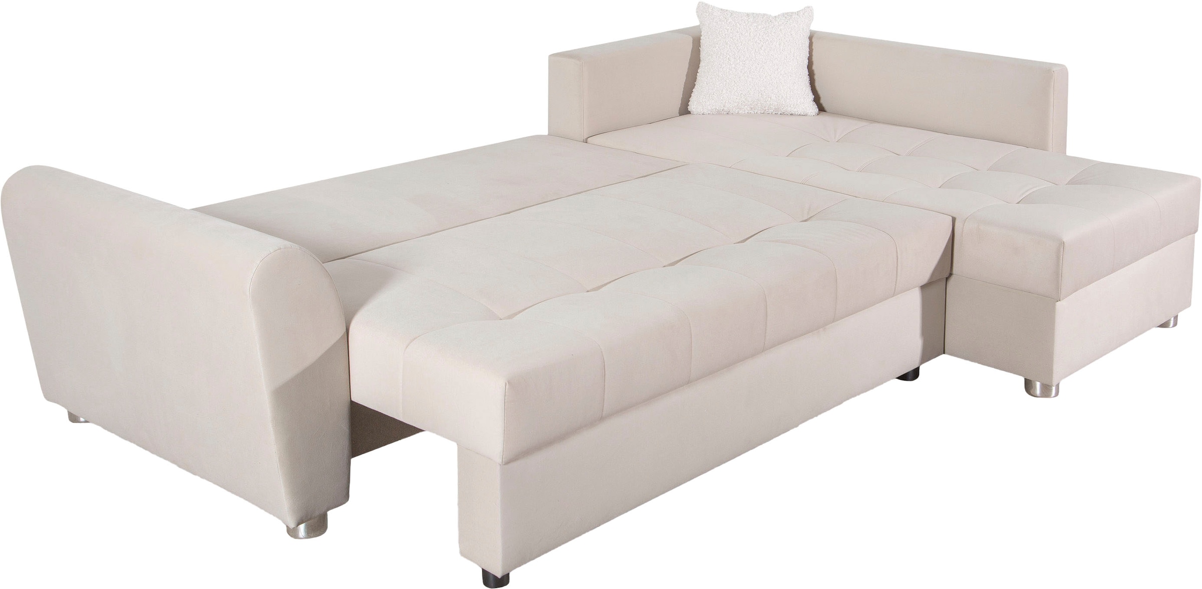 COLLECTION AB Ecksofa, Ecksofa,Bettfunktion,Bettkasten,Bonnelfederkern, Rückenkissen