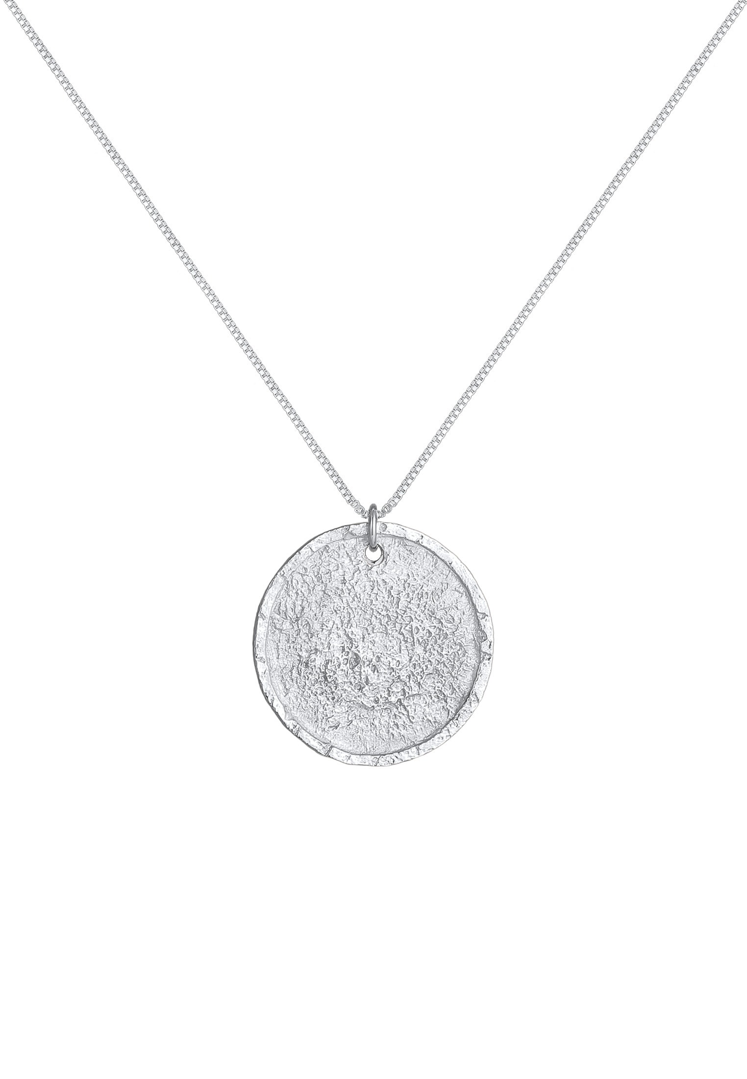 Kuzzoi Lange Kette »Halskette Herren Anhänger Coin Antique 925 Silber«