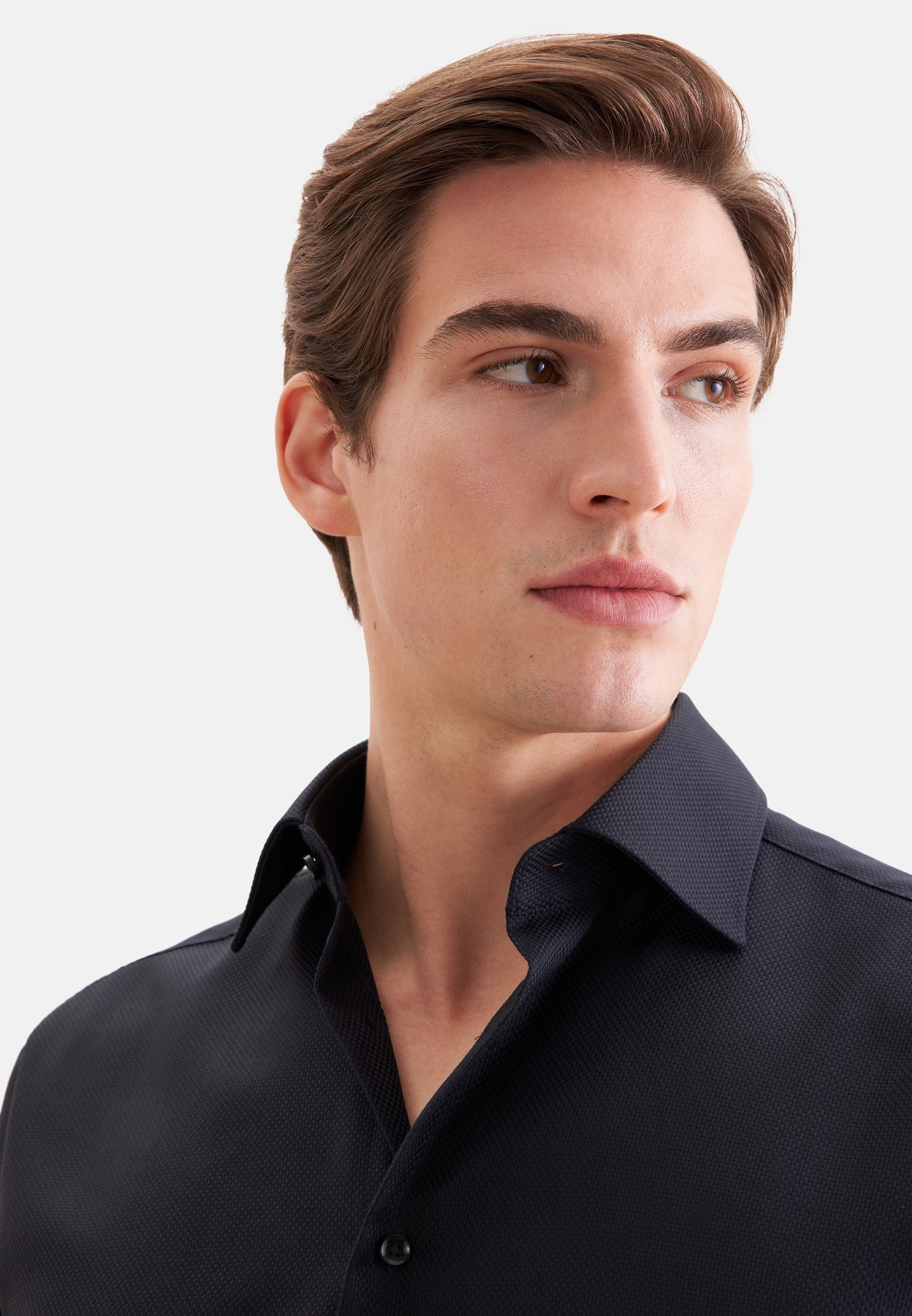 seidensticker Businesshemd »Schwarze Rose« Regular 1/1 Kentkragen Struktur