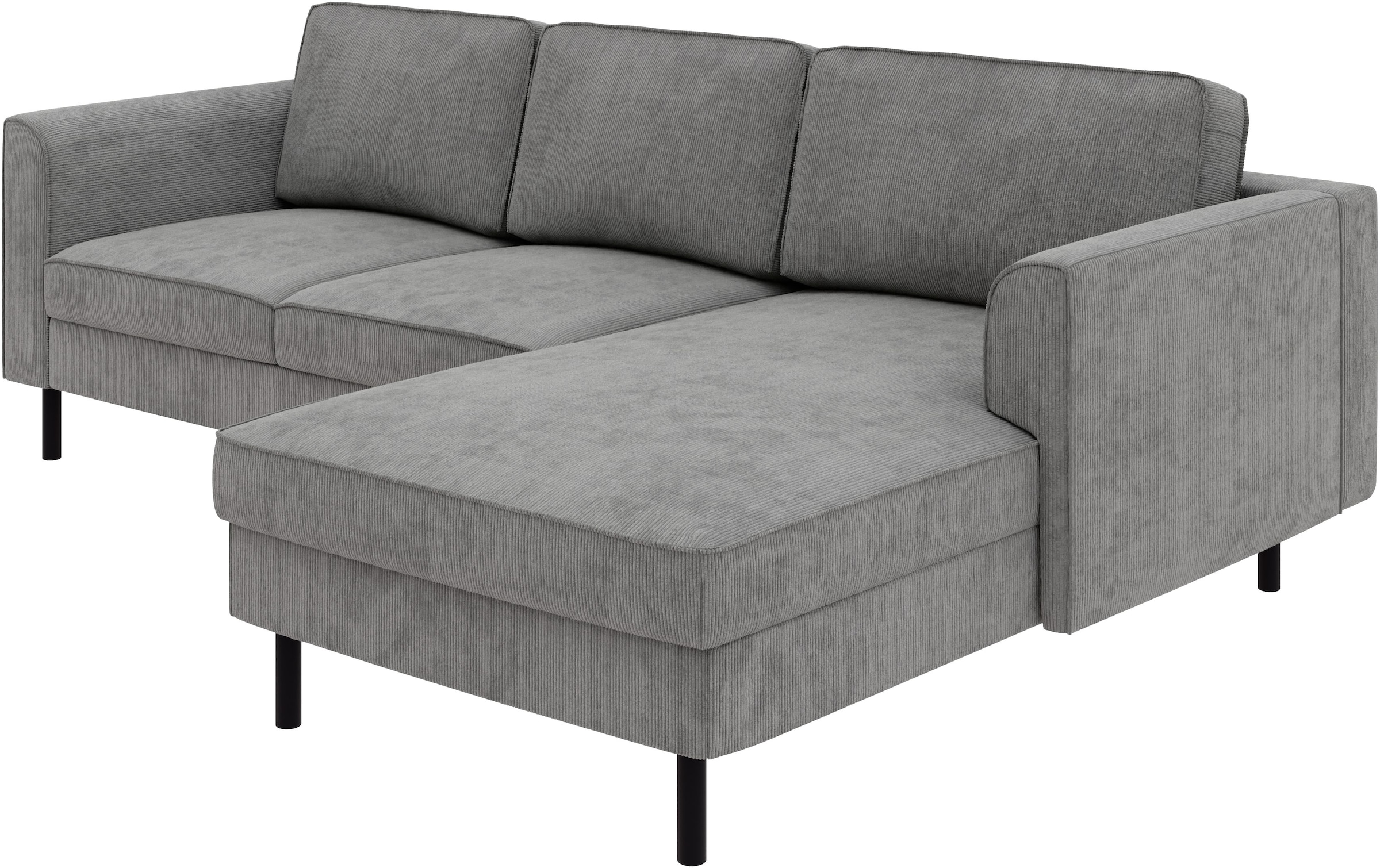 Home affaire Ecksofa »Booster Couch wahlweise mit Schlaffunktion und Bettkasten-auch in Cord«, Recamiere beidseitig montierbar, Sofa in L-Form, 232 cm