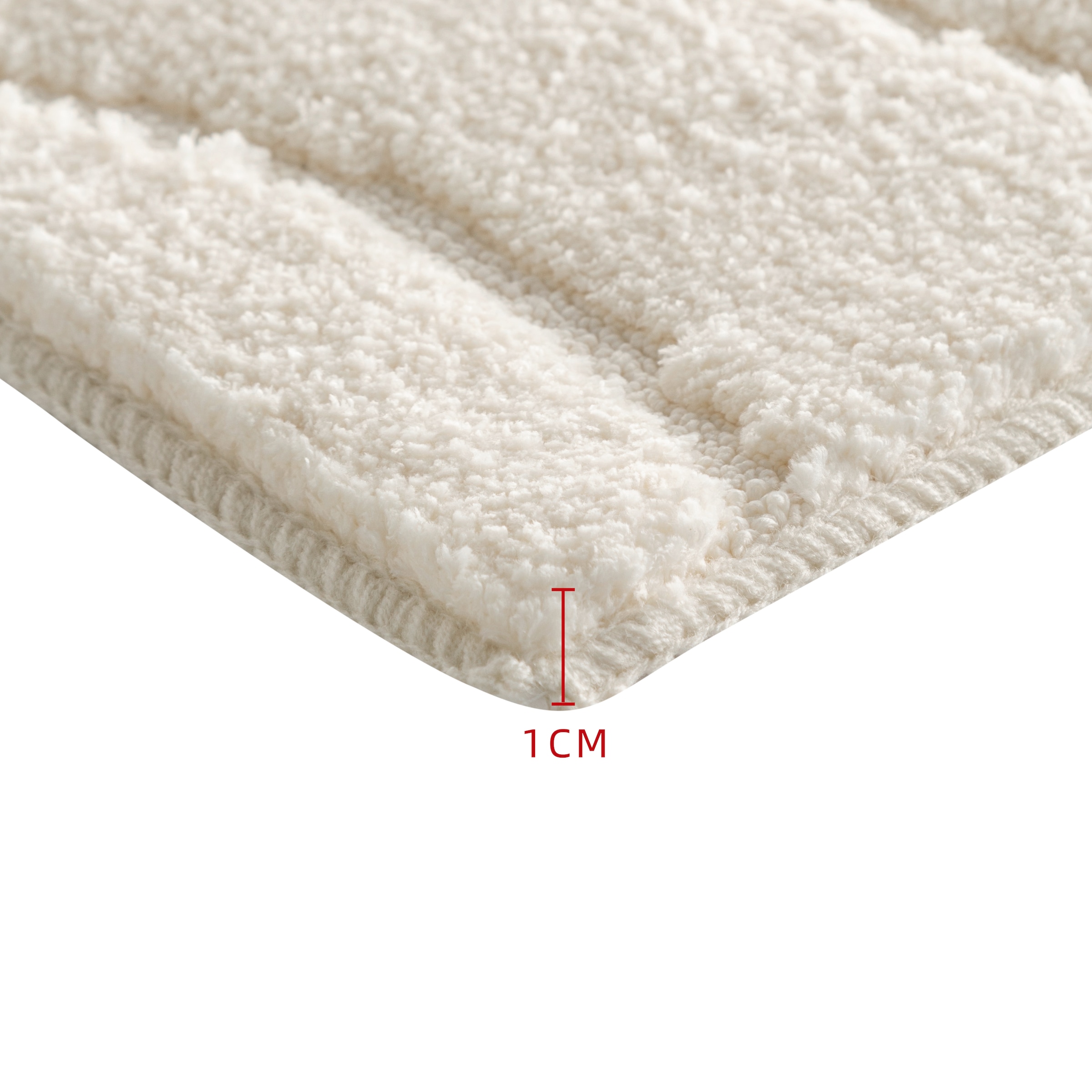my home Badematte »Epense, Badvorleger, Badezimmer Teppich, Duschvorleger«, fußbodenheizungsgeeignet-schnell trocknend, Badteppich, Uni Farben, Blätter, Hoch-Tief Effekt