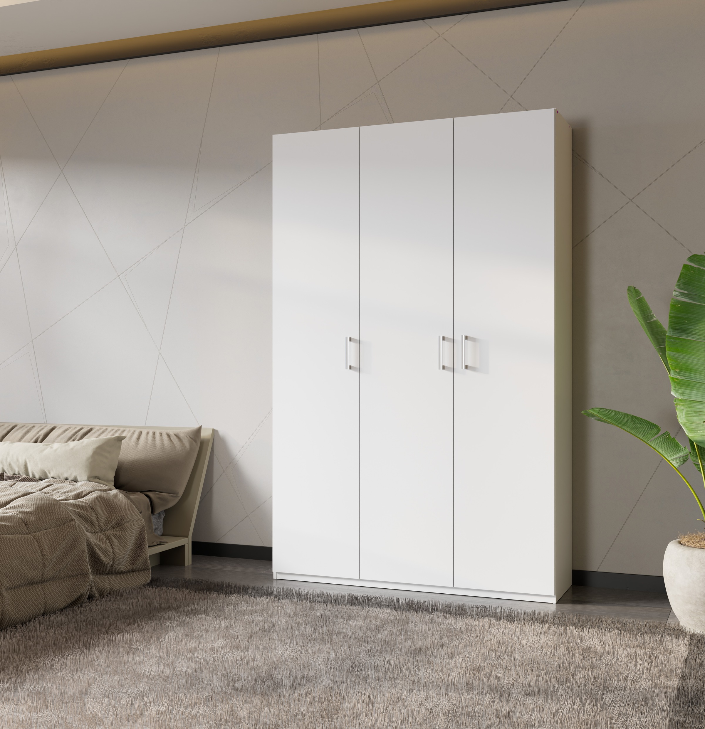 FORTE Kleiderschrank B/H/T 133,2/210,5/42 cm, stehende Montage