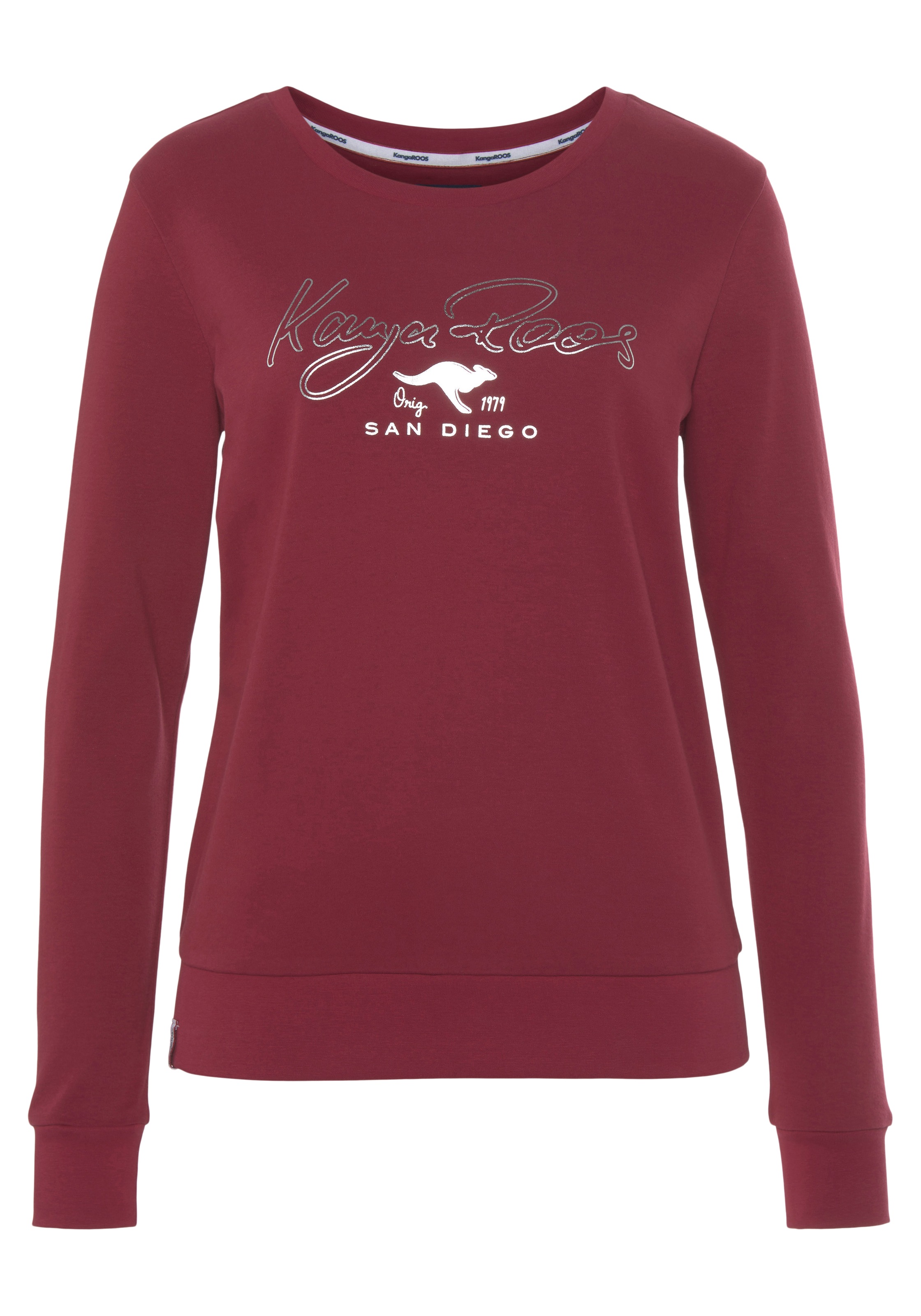 KangaROOS Sweatshirt, Langarm, figurumspielende Passform