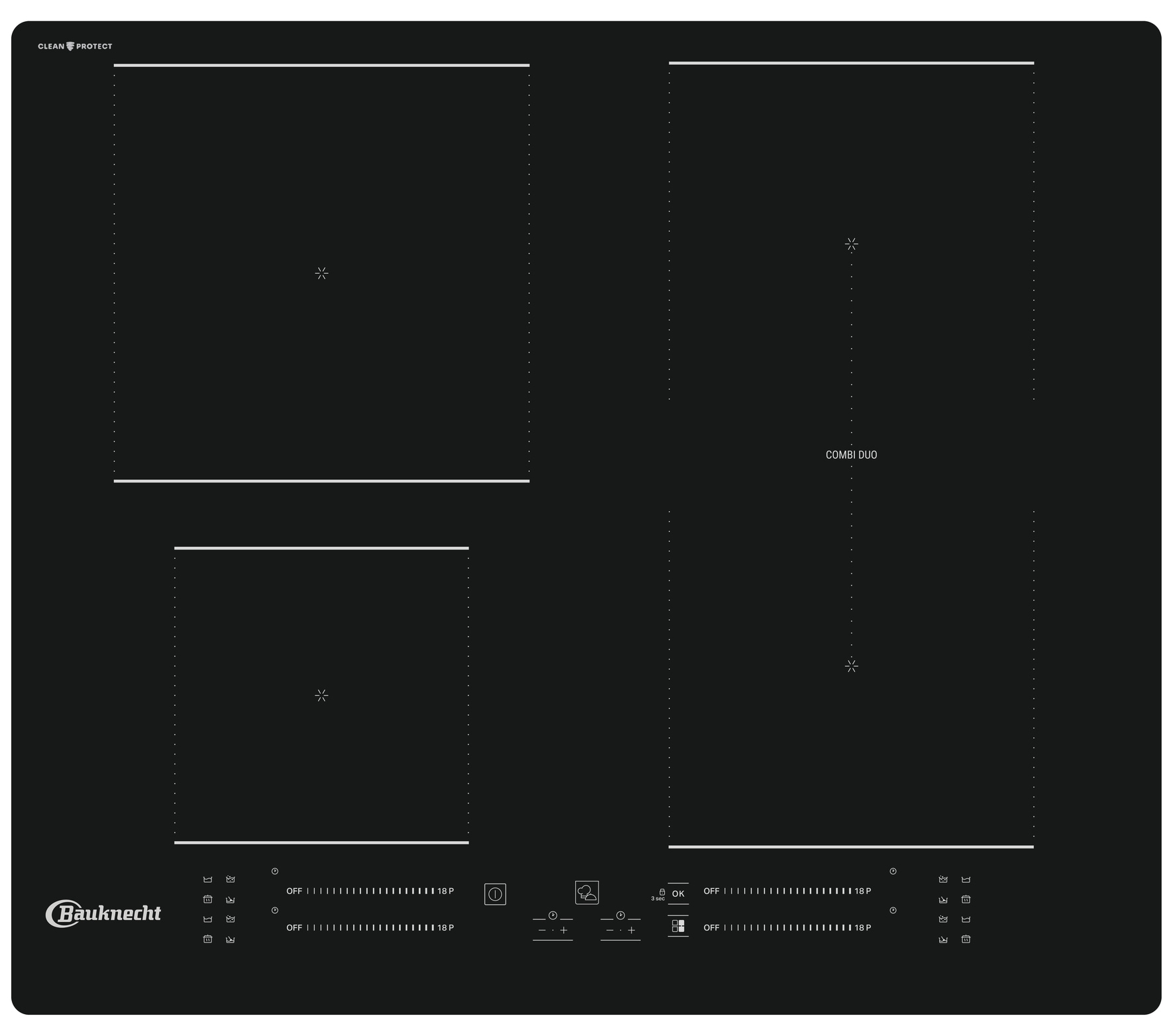 BAUKNECHT Backofen-Set »BAKO 820 Pyro Steam« mit 1-fach-Teleskopauszug FlexiClean - zwei mühelose Reinigungsfunktionen (Pyrolyse & Hydrolyse) je nach Bedarf Set, 2 Stk. tlg. GentleSteam - für ein saftiges Inneres und ein knuspriges Äußeres