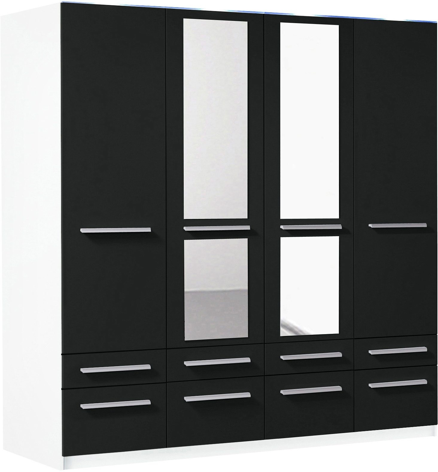 priess Kleiderschrank »Schrank Garderobe Wäscheschrank Barcelona in 5 Breiten«, viel Stauraum, geräumige Schubkästen, mit Spiegel, MADE IN GERMANY