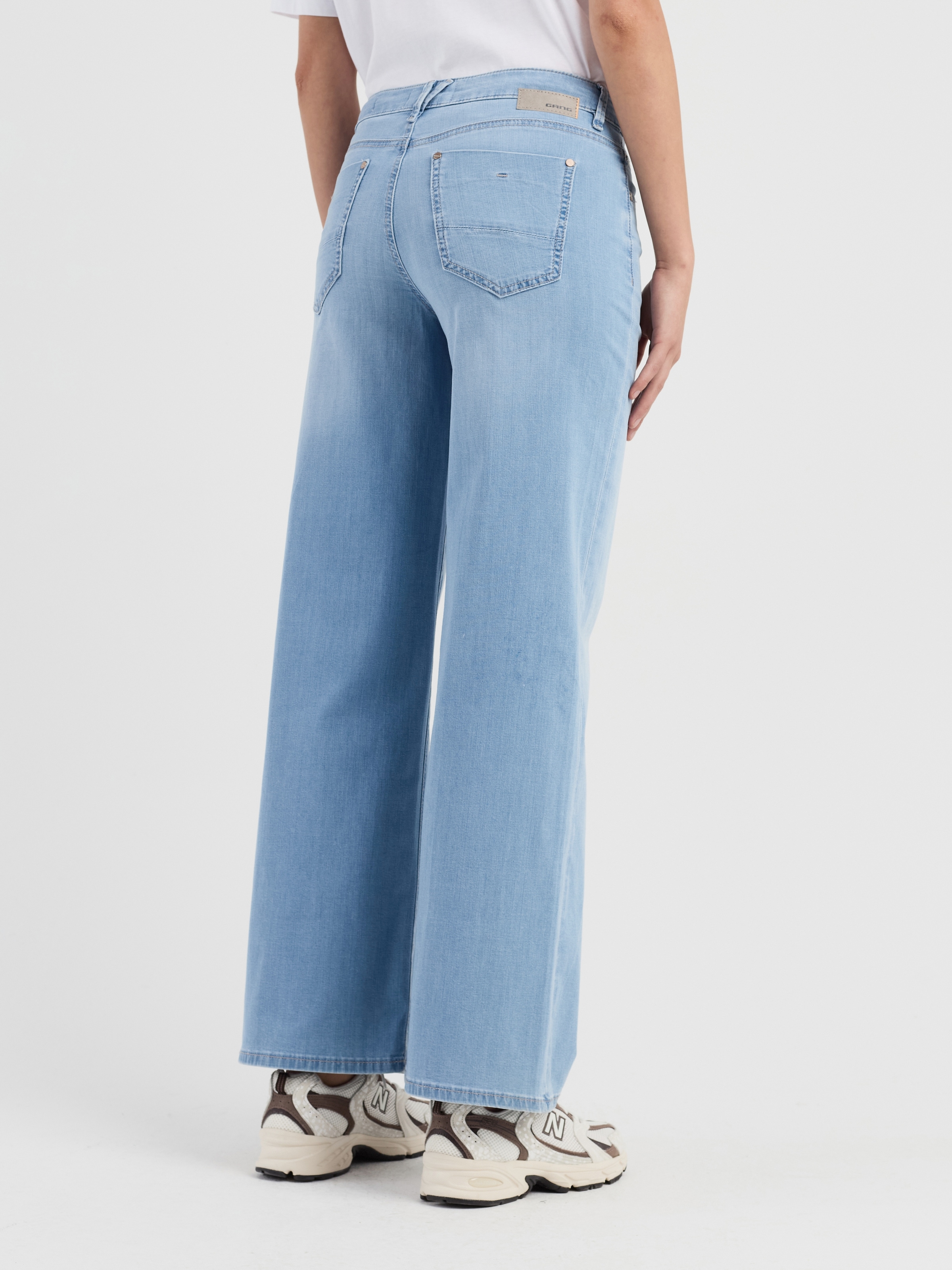 GANG Weite Jeans »94CARLOTTA« weiter Fit im bodenlangen Palazzo-Style