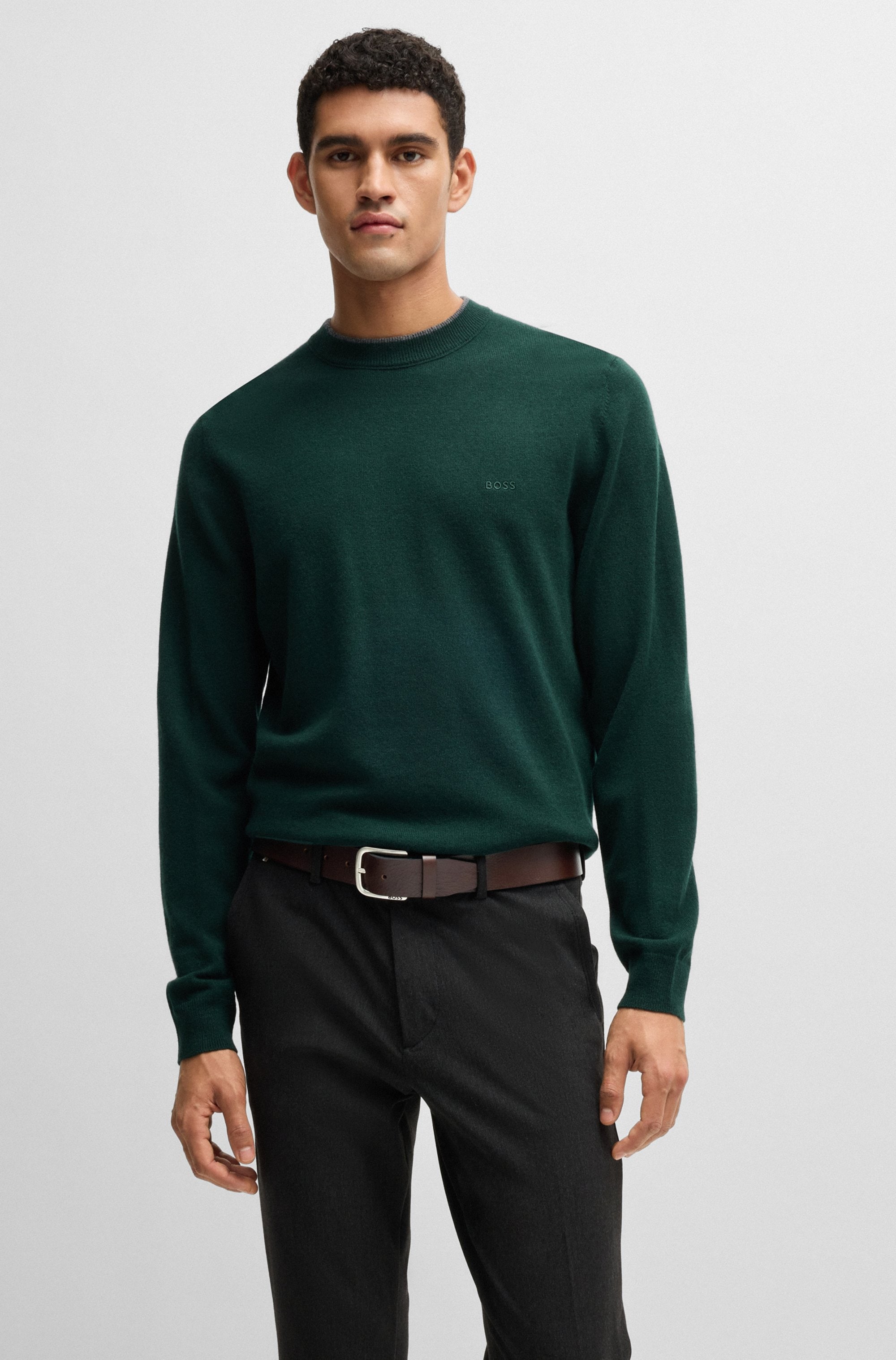 BOSS Ledergürtel »Janni Sz40« mit Prägung auf der Schließe