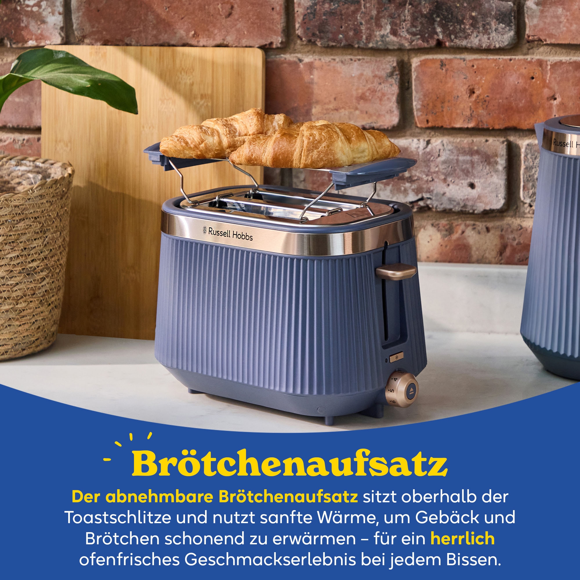 RUSSELL HOBBS Toaster »Brontë 26762-56, Soft Navy« 980 W 2 extra breite Toastschlitze