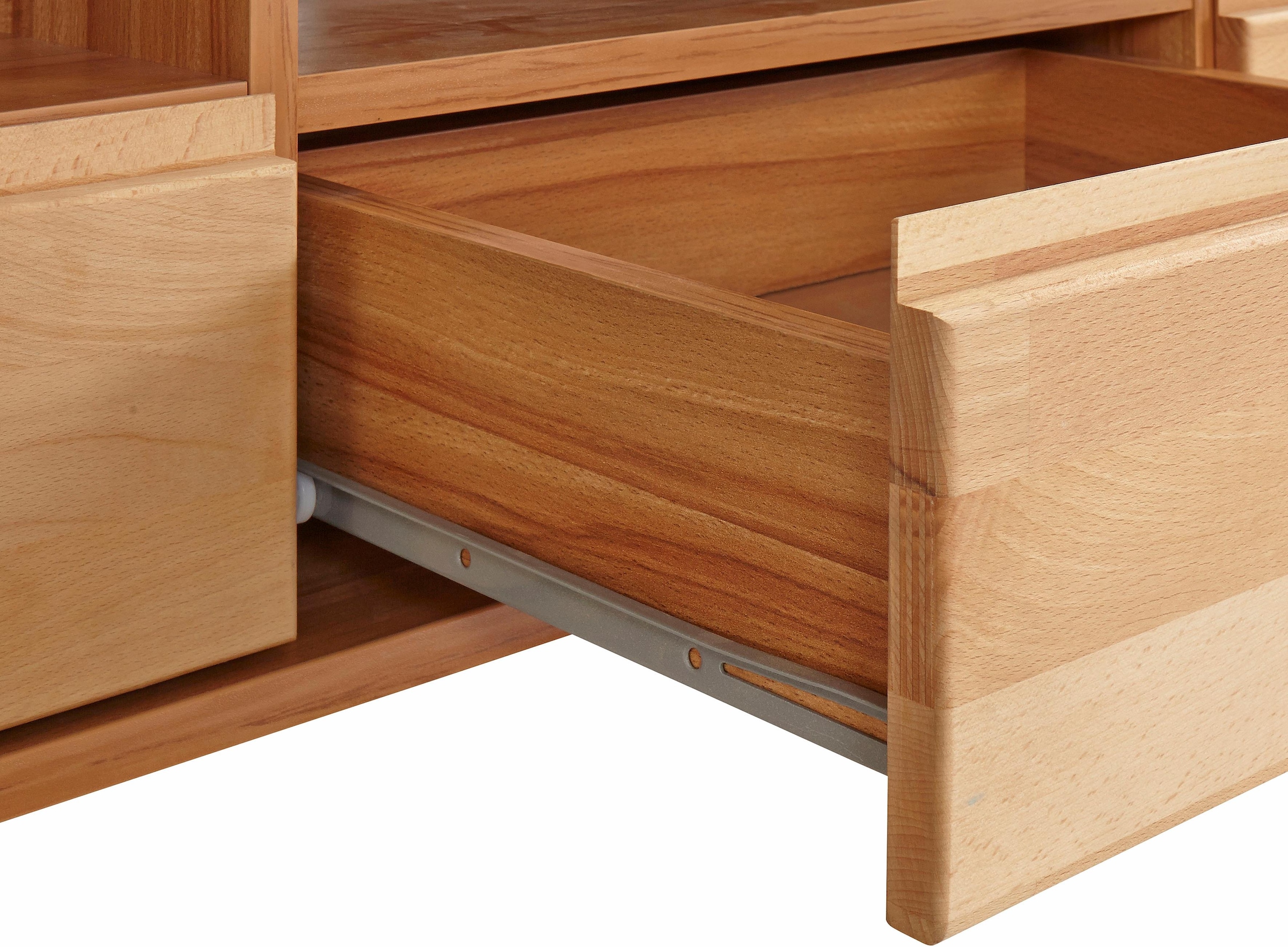 Home affaire Wohnwand »Vetro,Fronten Massivholz,Korpus Holzwekstoff,Griffmulden« Set, 4 Stk. tlg.