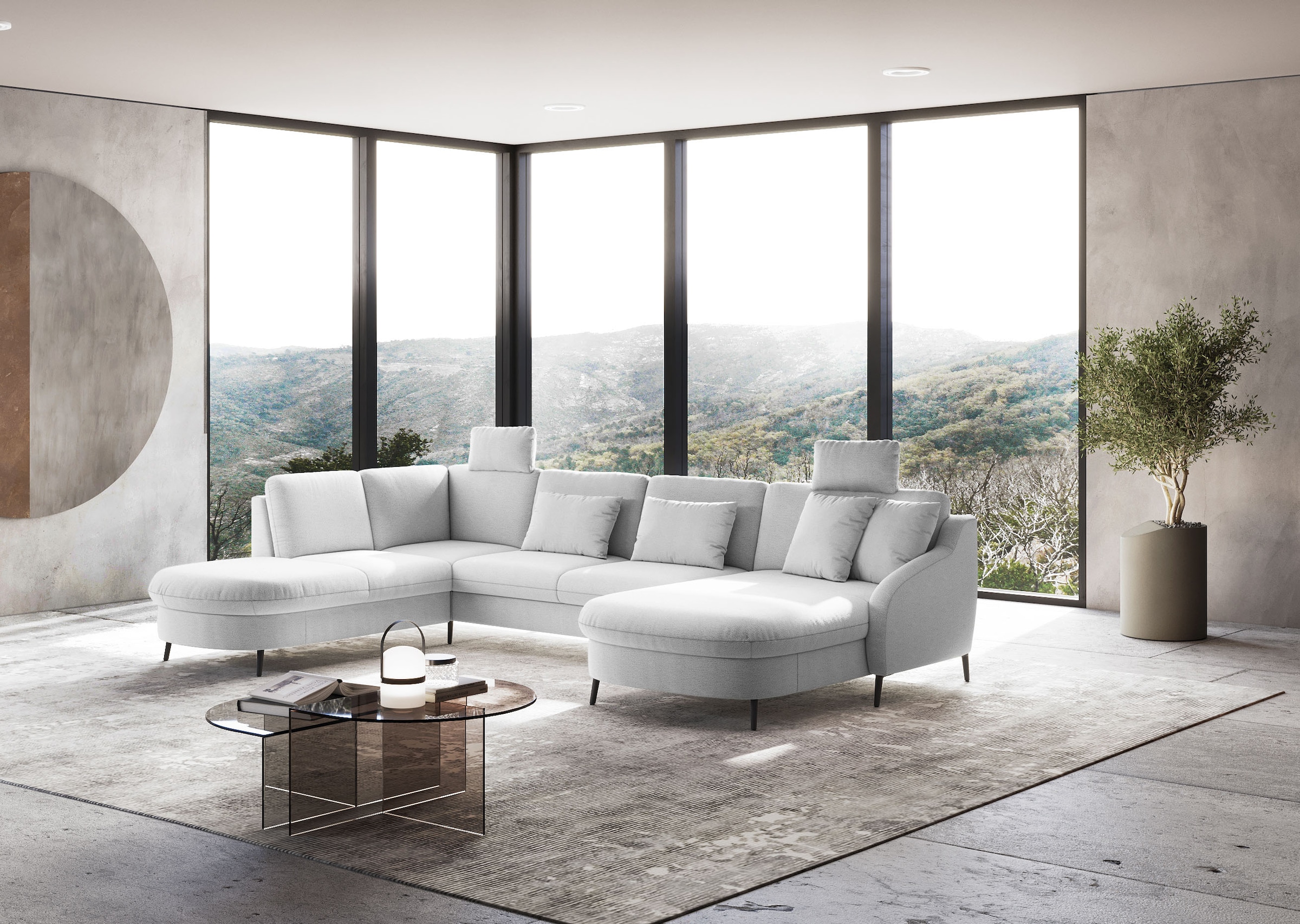 sit&more Wohnlandschaft »Soul U-Form«, wahlweise mit Bettfunktion und Bettkasten oder Schubkasten