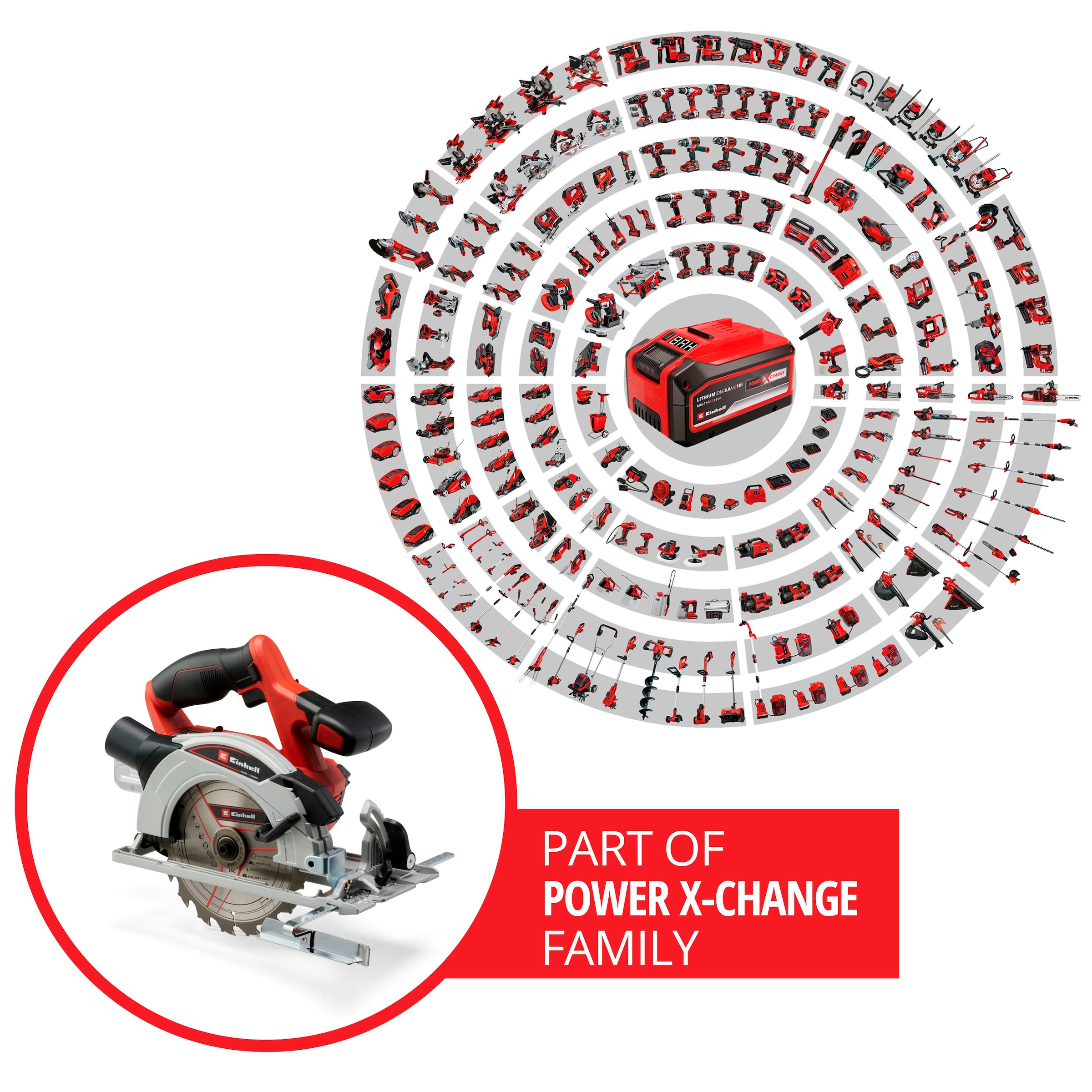 Einhell Akku-Handkreissäge »TE-CS 18/165-1 Li - Solo«, Power X-Change, ohne Akku und Ladegerät