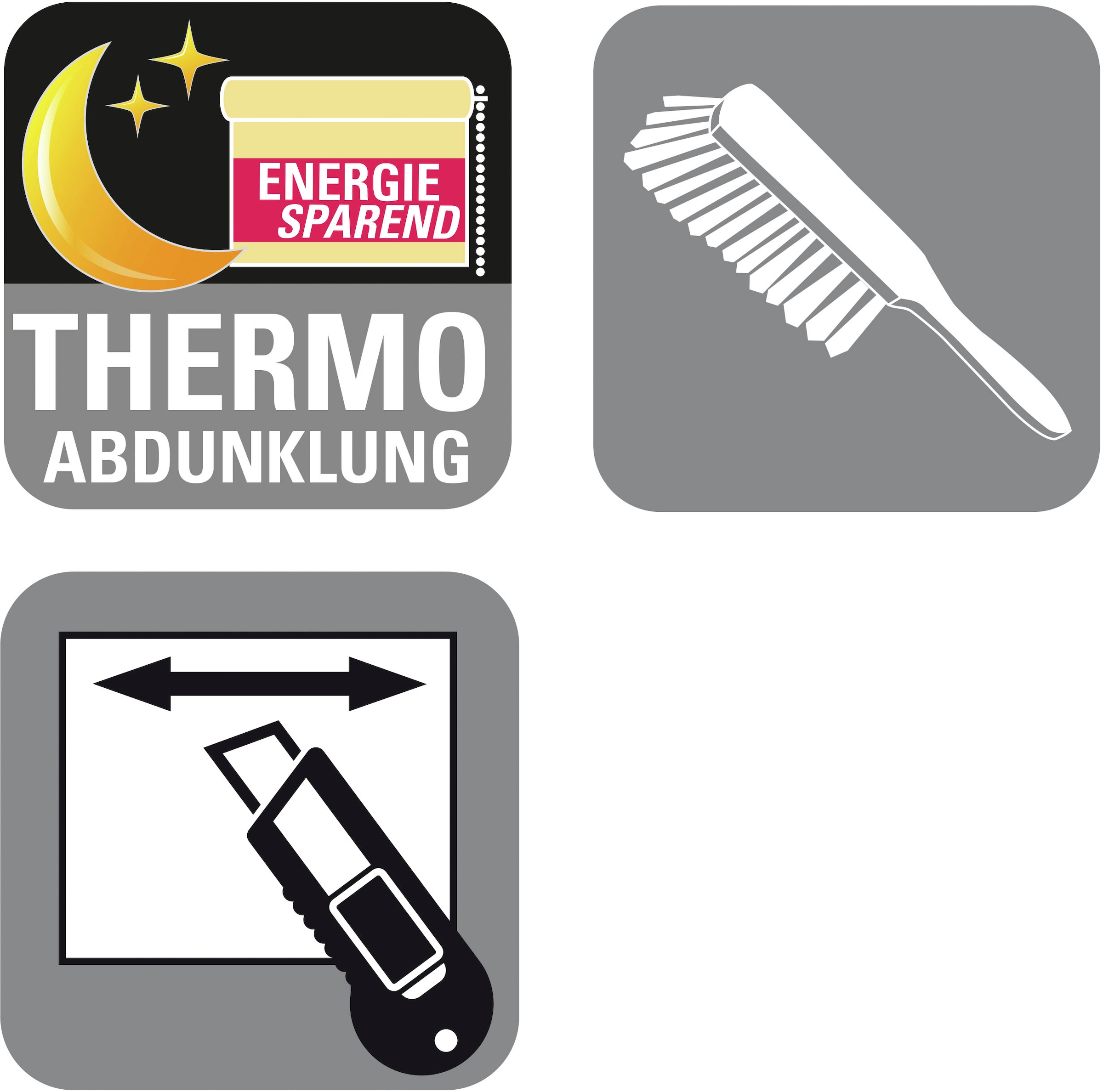 GARDINIA Seitenzugrollo »Uni-Rollo - Thermo Energiesparend«, verdunkelnd, energiesparend-Sichtschutz, mit Bohren, freihängend, Abschlussprofil in weiß
