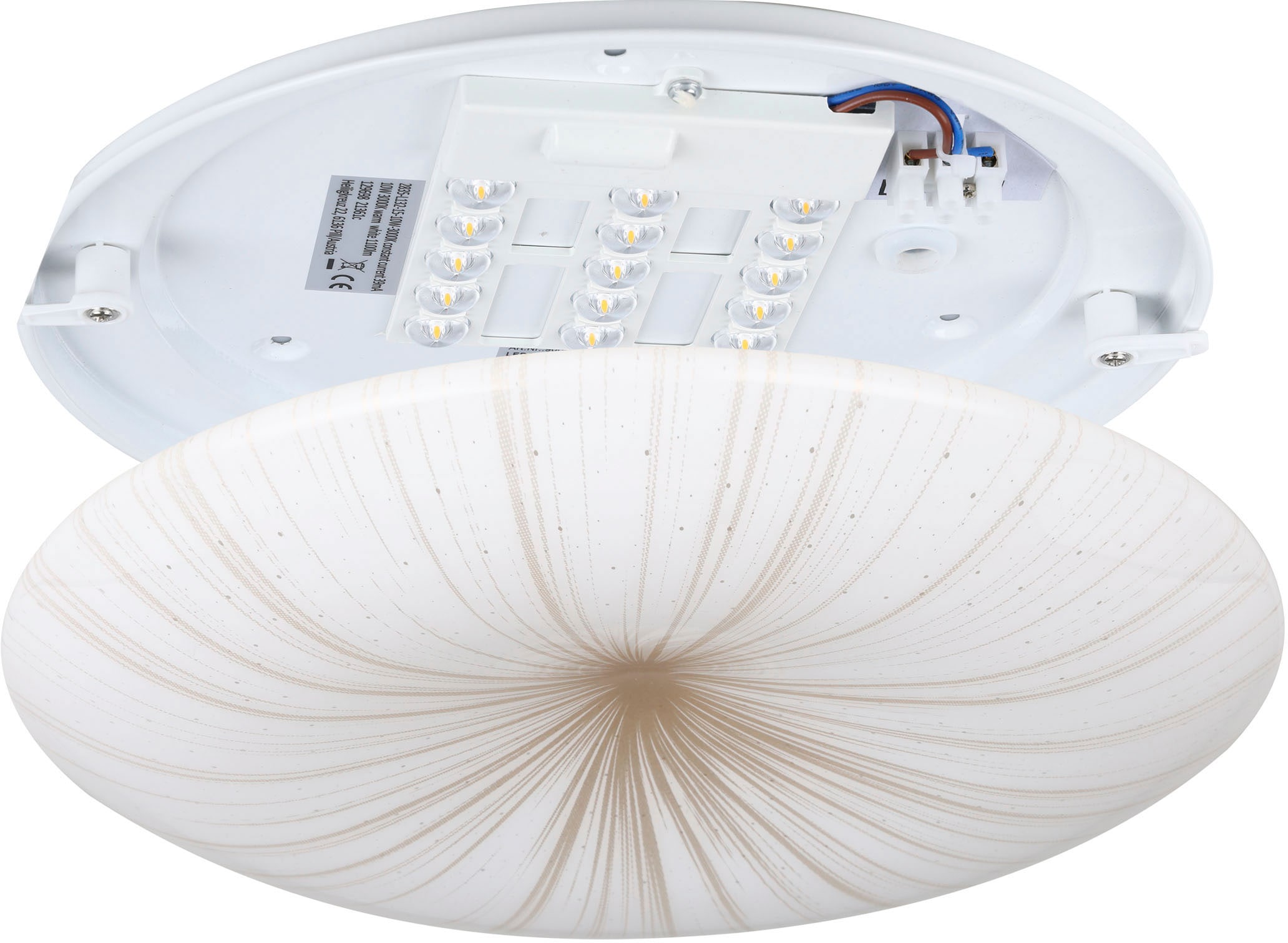 EGLO Deckenleuchte »NIEVES 1«, Ø 31 cm, Deckenleuchte, Flurlampe in weiß  und gold, Schlafzimmerlampe online kaufen | mit 3 Jahren XXL Garantie