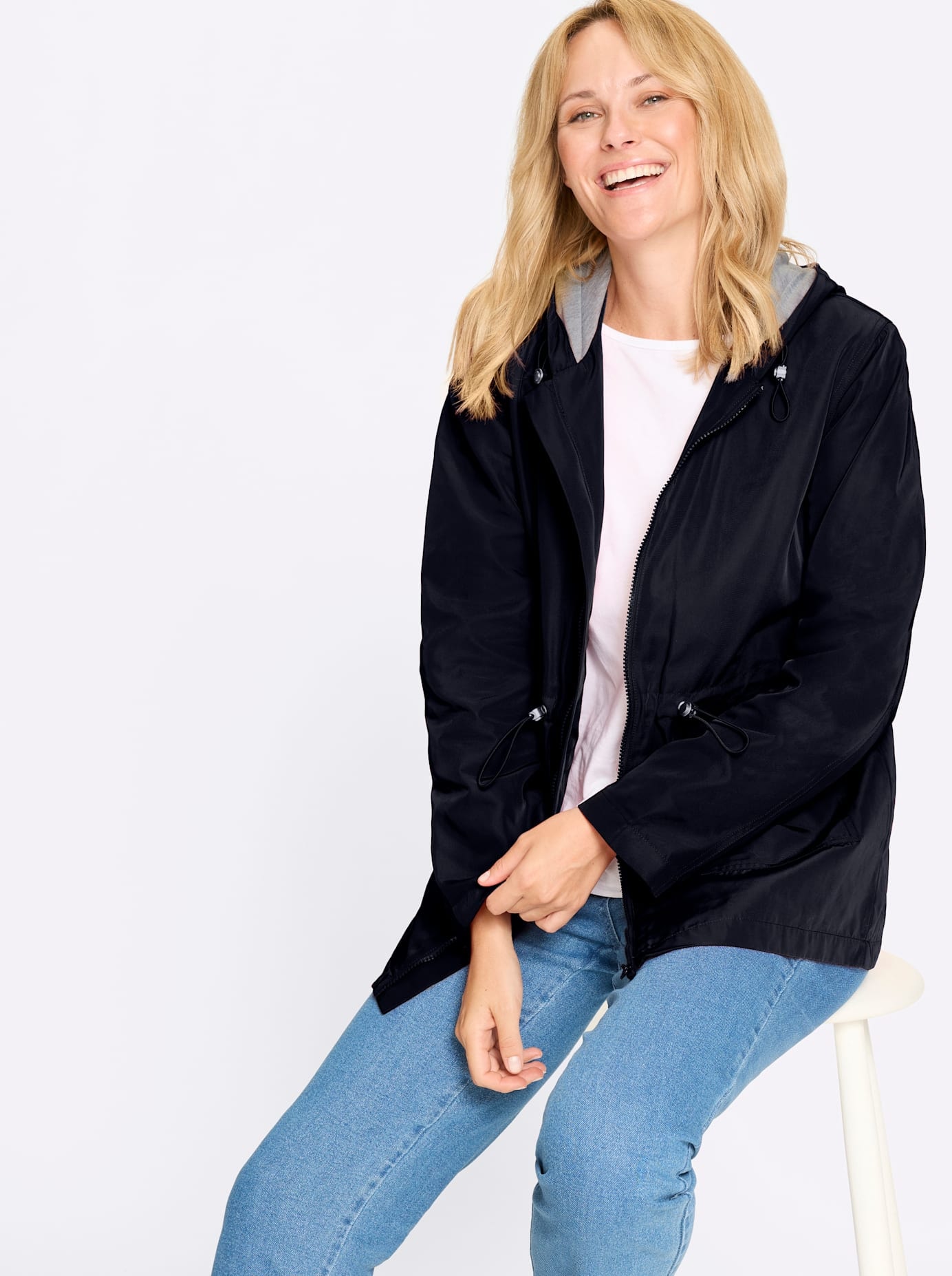 Classic Basics Langjacke mit Kapuze