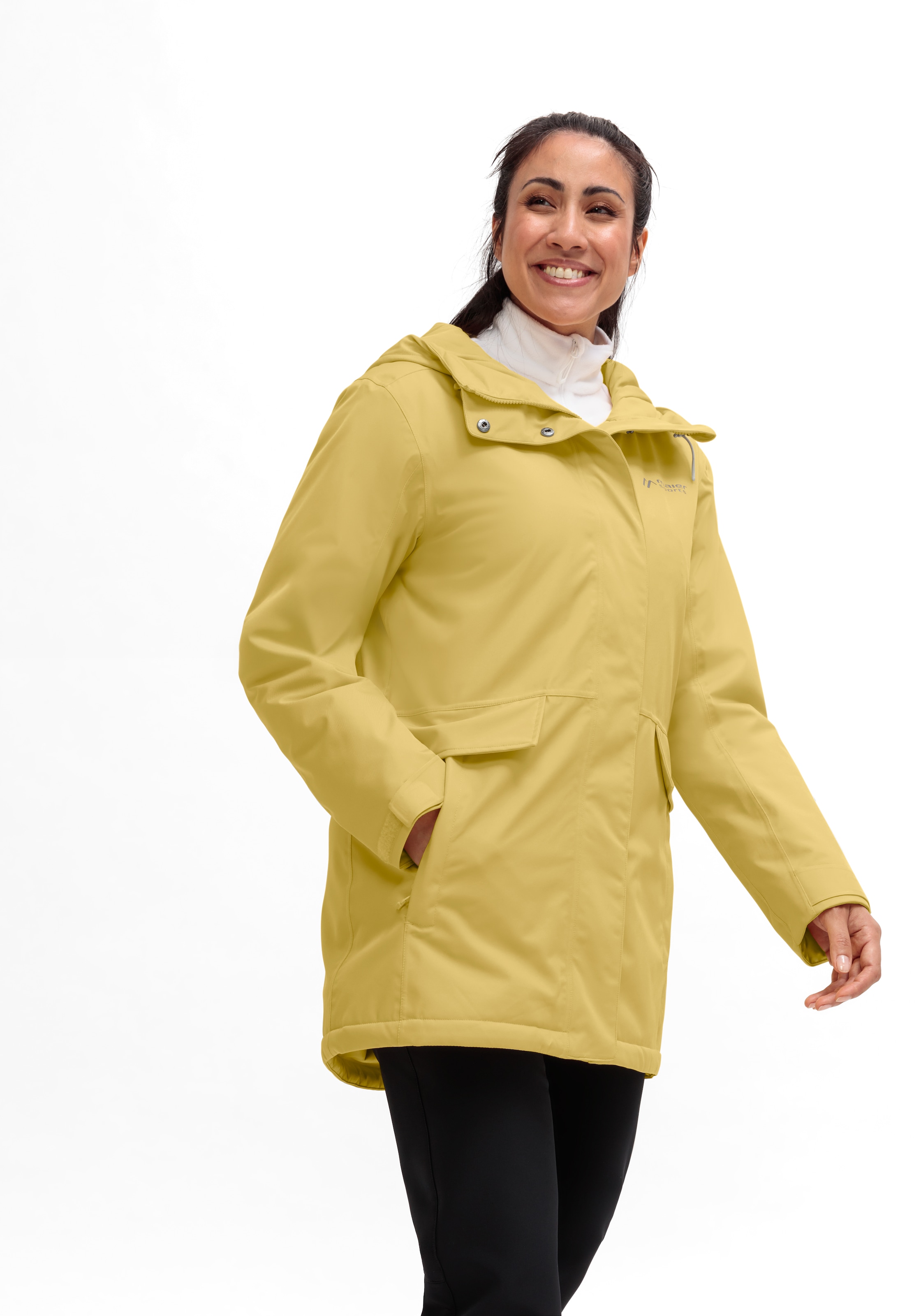 Maier Sports Winterjacke »Lisbon Coat« Damen Wintermantel, wattierte Regenjacke, wasserdicht + atmungsaktiv