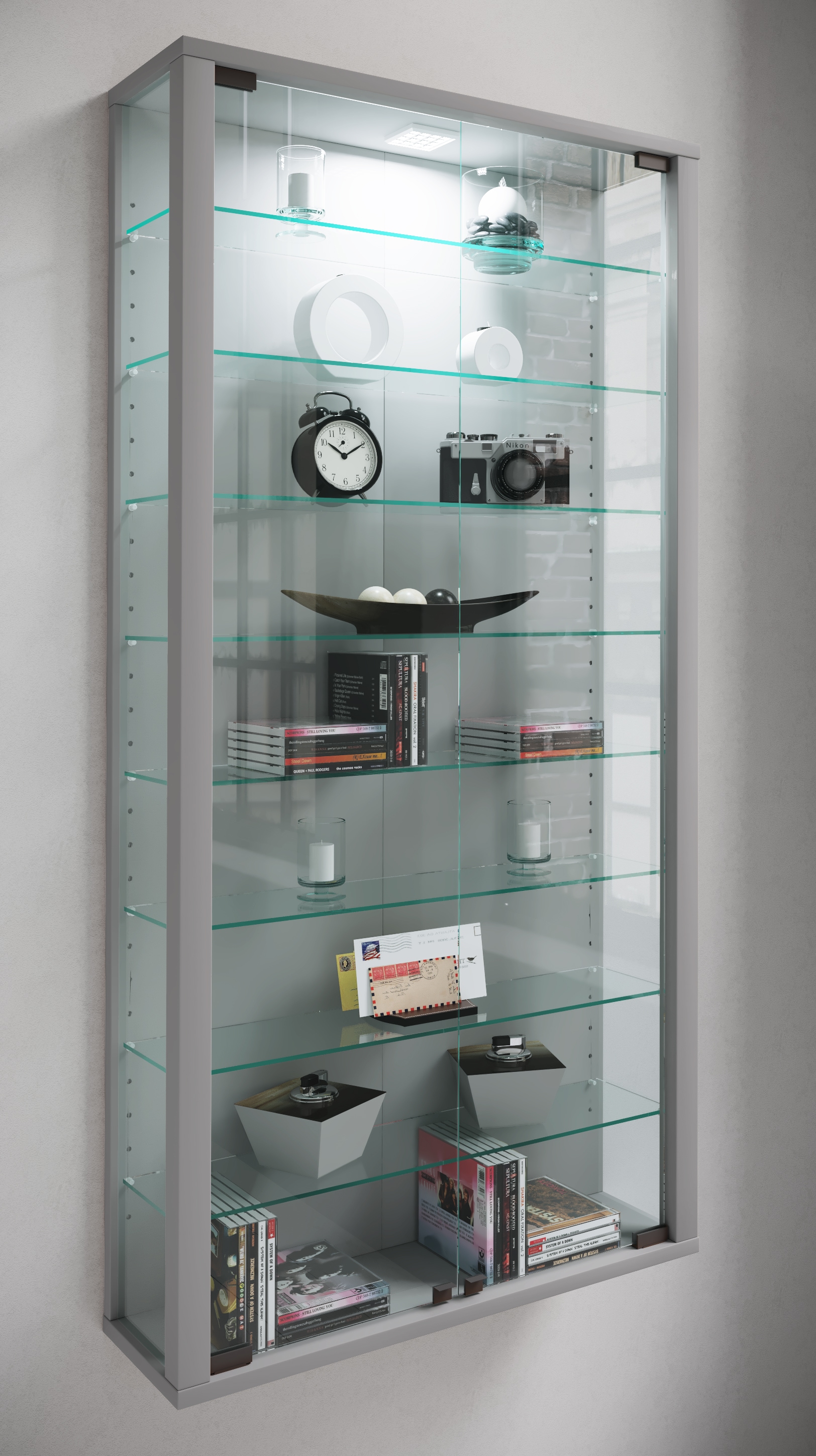 VCM Wandregal »Wandvitrine Hängevitrine Glasvitrine Vitrosa Maxi«