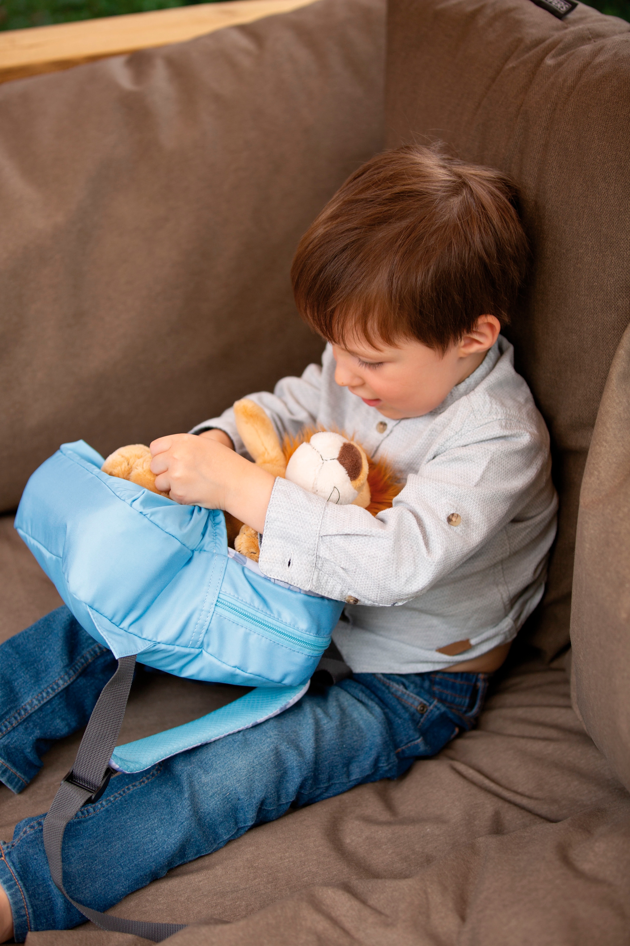 Nici Kinderrucksack »Travel Friends, Rucksack mit Plüsch Löwe, 25 cm«