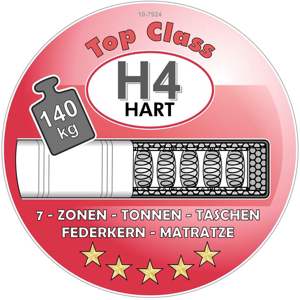 Jockenhöfer Gruppe Boxspringbett »Romana, inkl. 7-Zonen-TTFK-Matratze«, KS-Topper, verschiedene Härtegrade und Bettbreiten wählbar