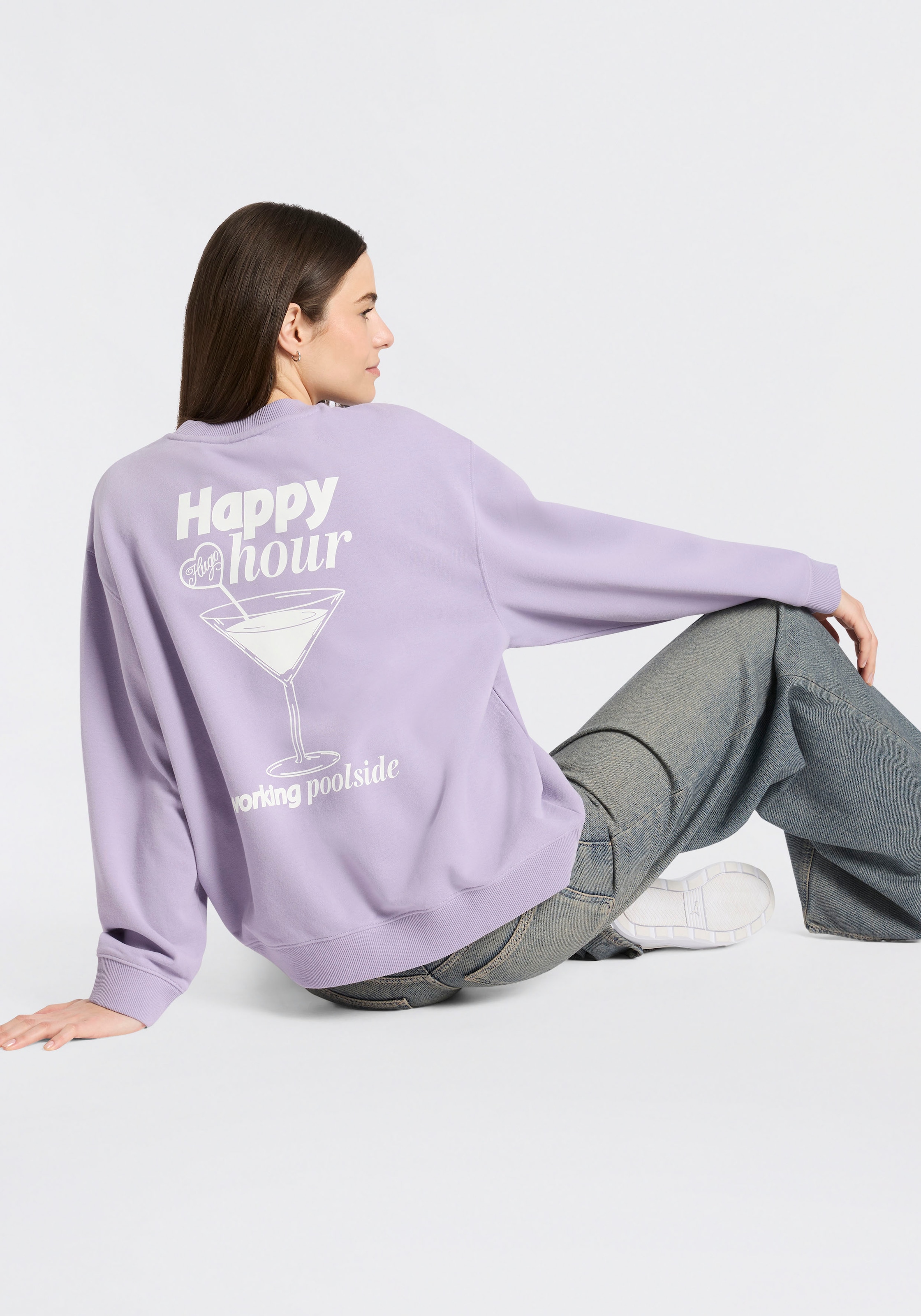 HUGO Blue Sweatshirt »Classic Crew«, mit großem Rückenprint
