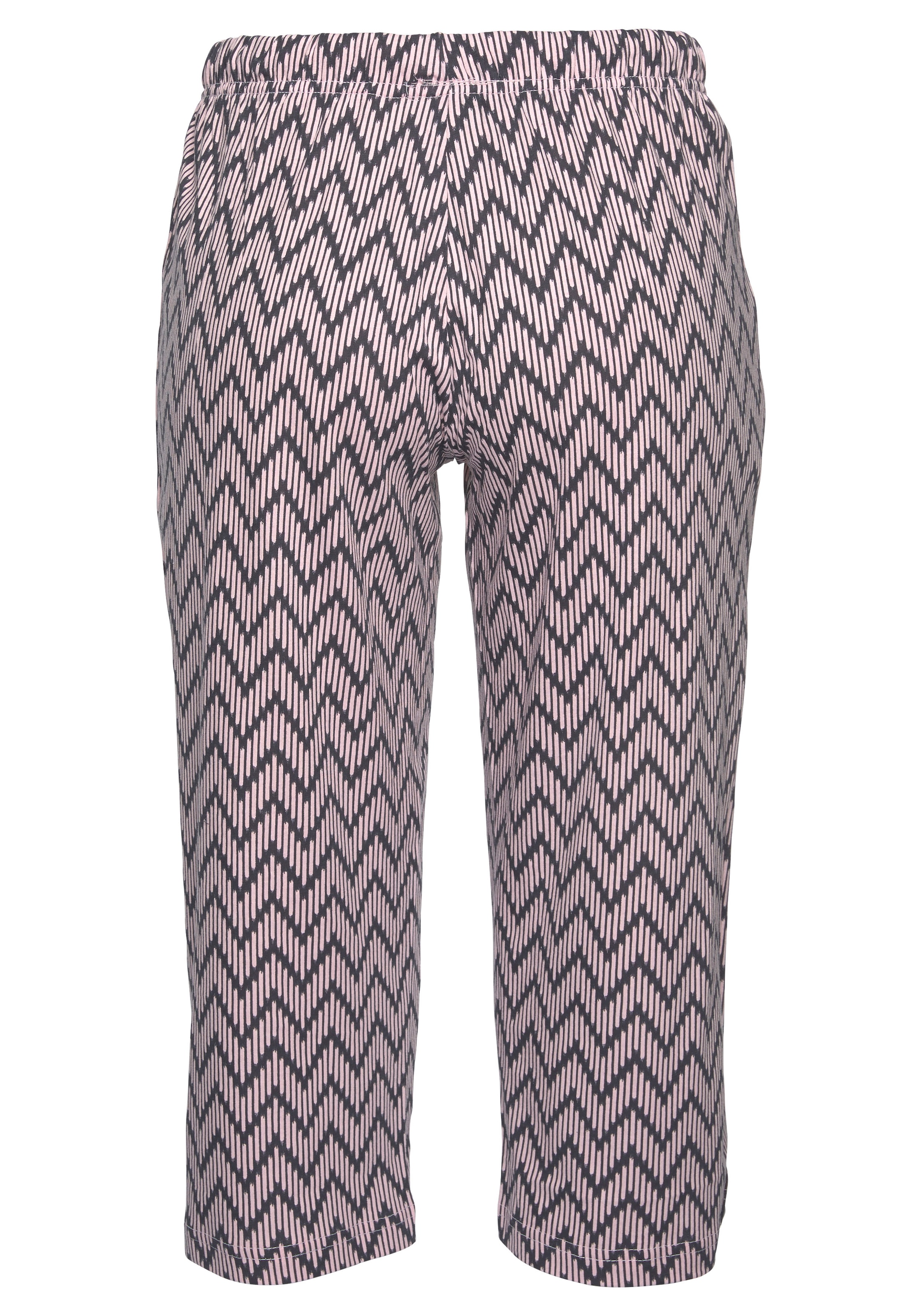 Vivance Dreams Capri-Pyjama 2 tlg. mit  gemusterter Schlafhose