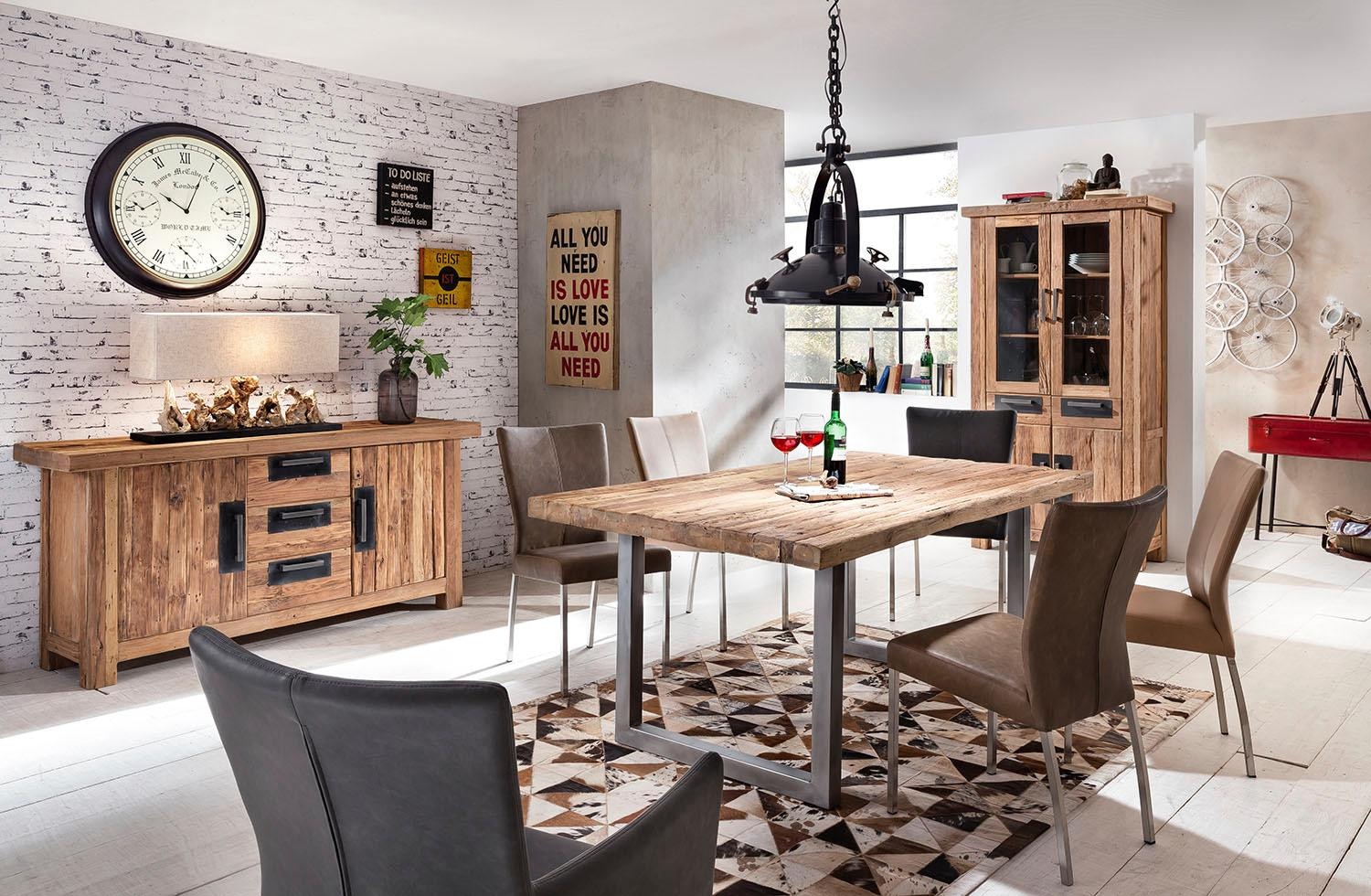 SIT Esstisch »Tops&Tables« mit rustikaler Tischplatte aus recyceltem Altholz Teak