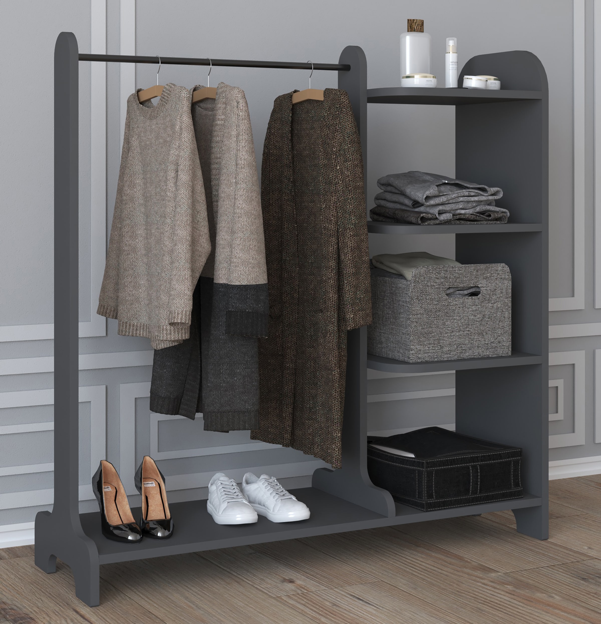 VCM Kleiderschrank »Offener begehbarer Kleiderschrank Regal Lempu M« 1 Stk. tlg.