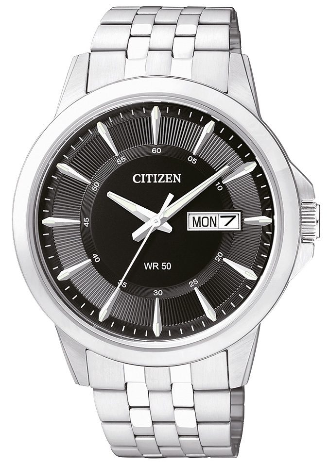 Citizen Quarzuhr »BF2011-51EE«, Armbanduhr, Herrenuhr, Damenuhr, Edelstahlarmband, Datum