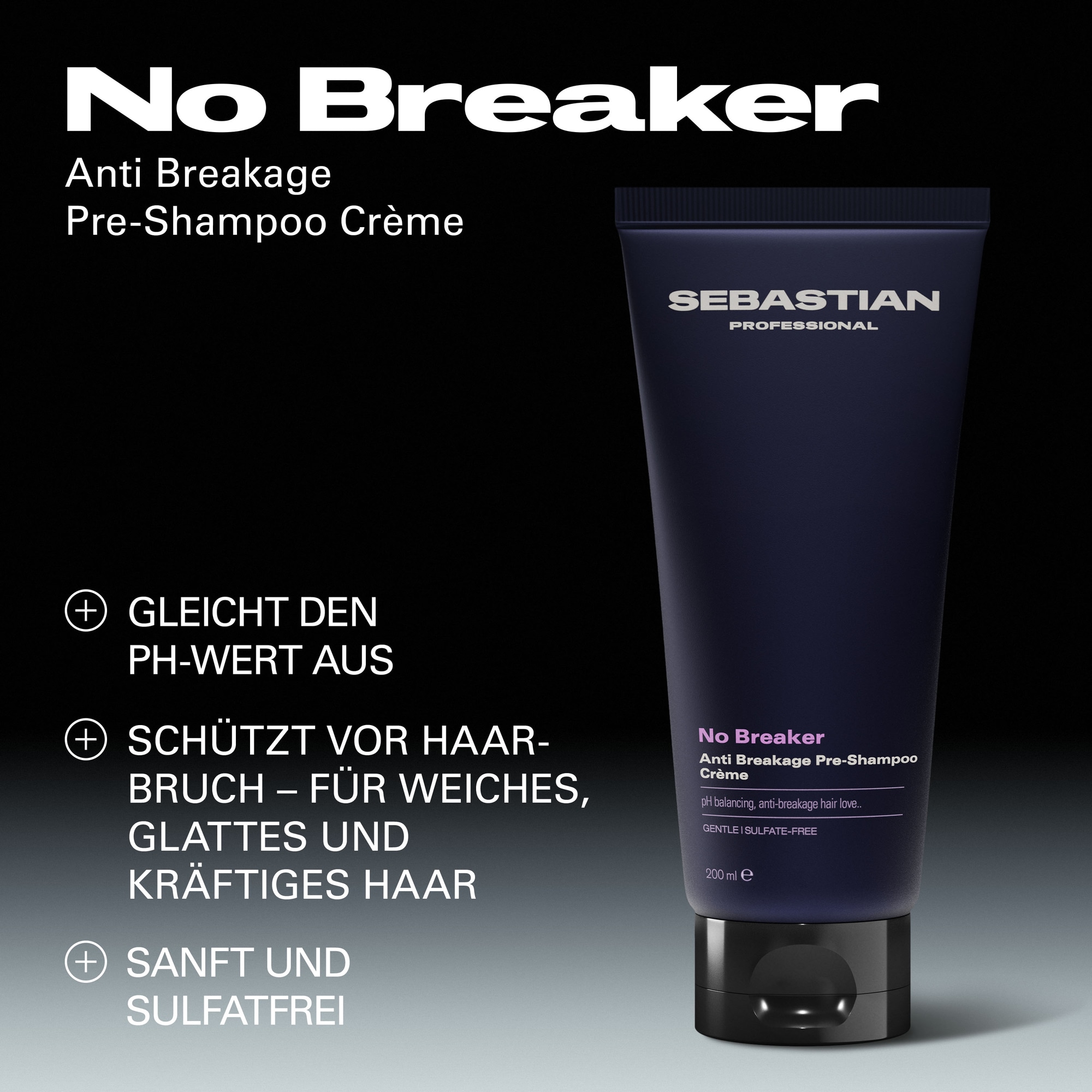 Sebastian Professional Haarshampoo »No Breaker Bonding Pre-Shampoo Crème« pflegendes Pre-Shampoo-Treatment, für glanzloses Haar, flüssige Textur