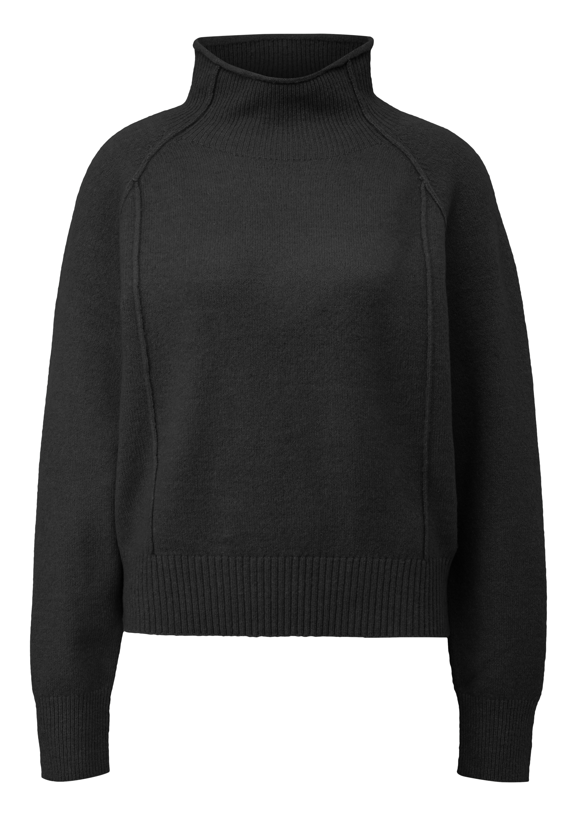 QS Stehkragenpullover, mit Ziernähten