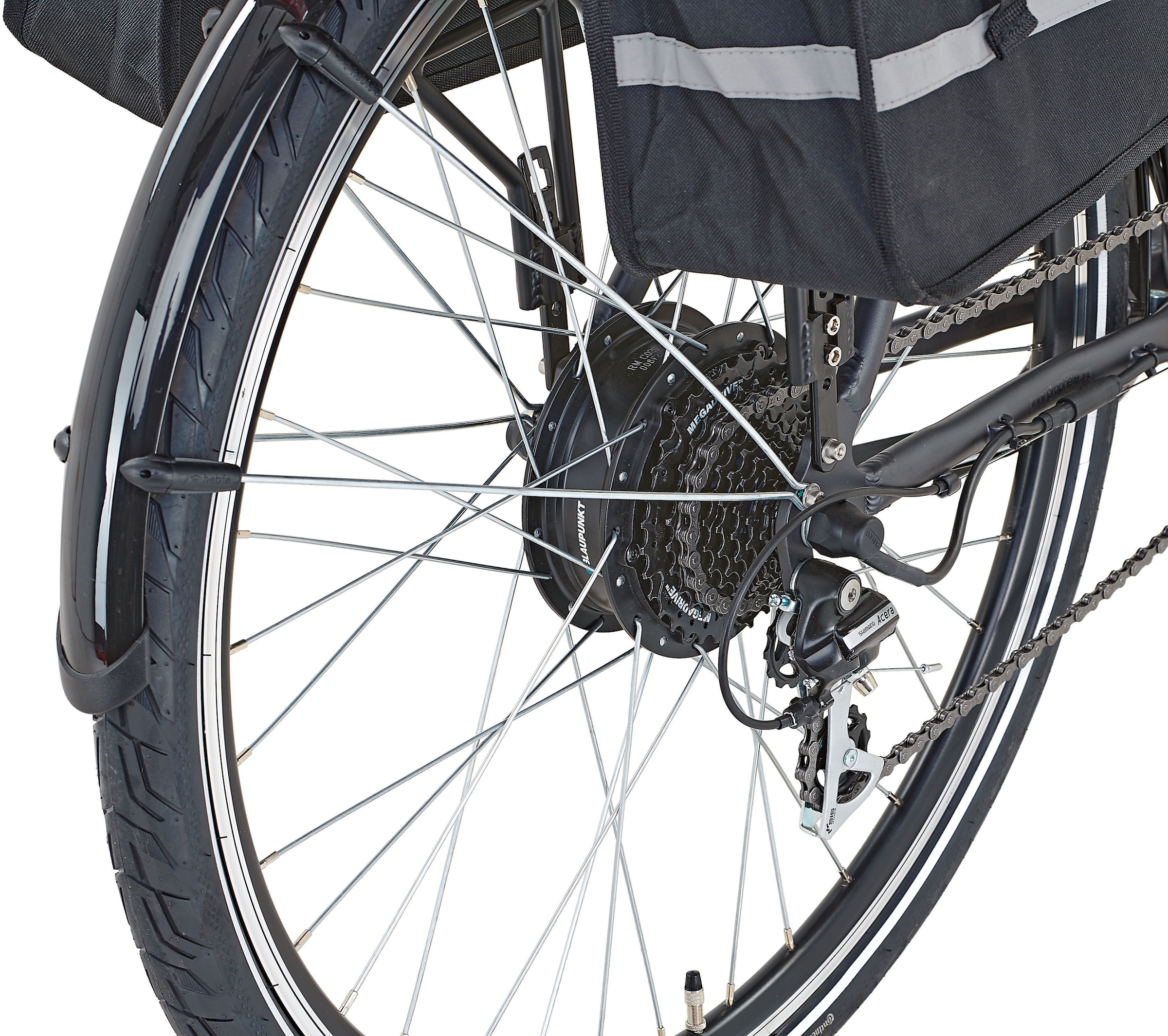 Prophete E-Bike »Entdecker e9000«, 8 Gang, Shimano, Acera, Heckmotor 250 W, (mit Lenkertaschen-mit Seitentasche), Pedelec, Elektrofahrrad für Damen u. Herren