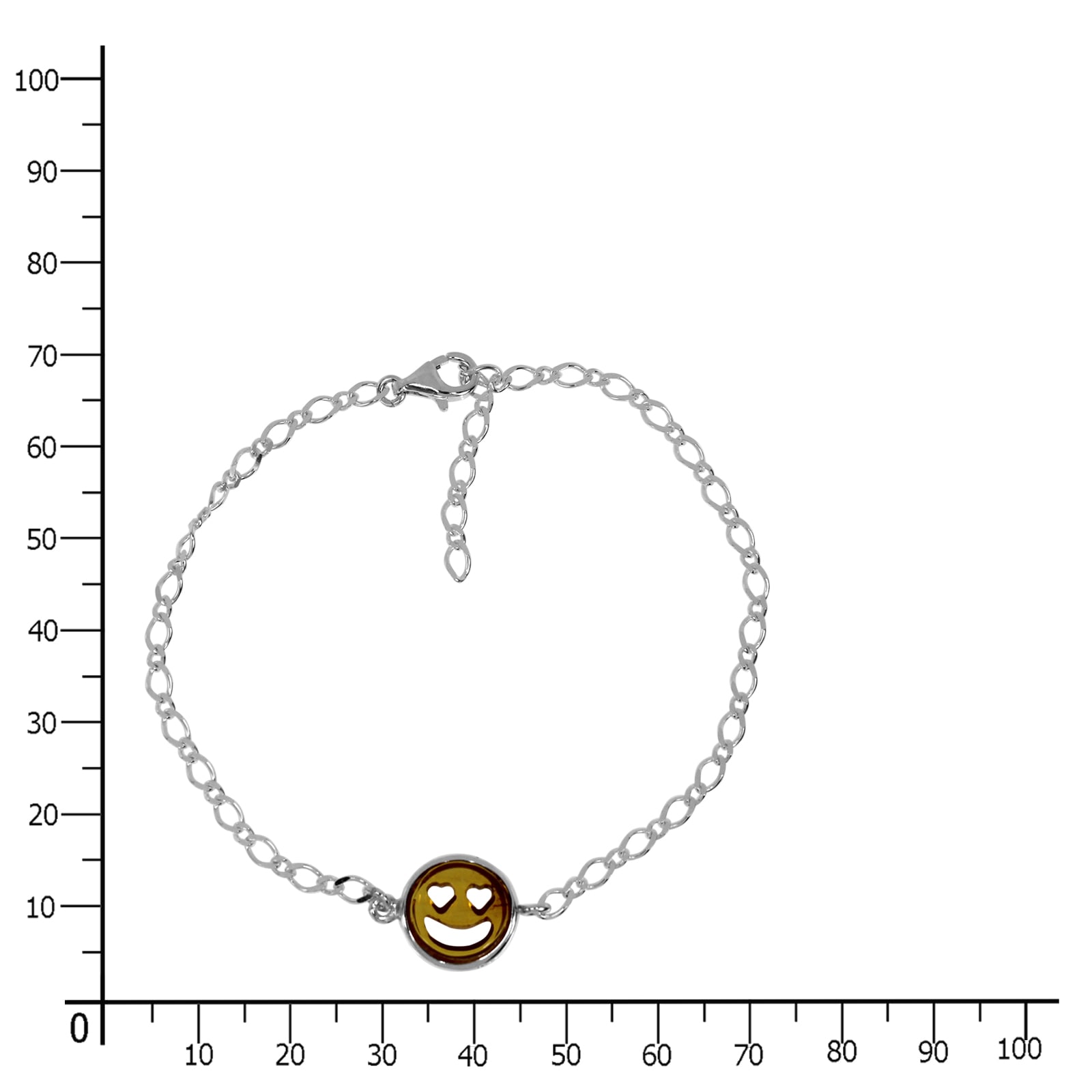 OSTSEE-SCHMUCK Armband »- Smiley - Silber 925/000 - Bernstein«