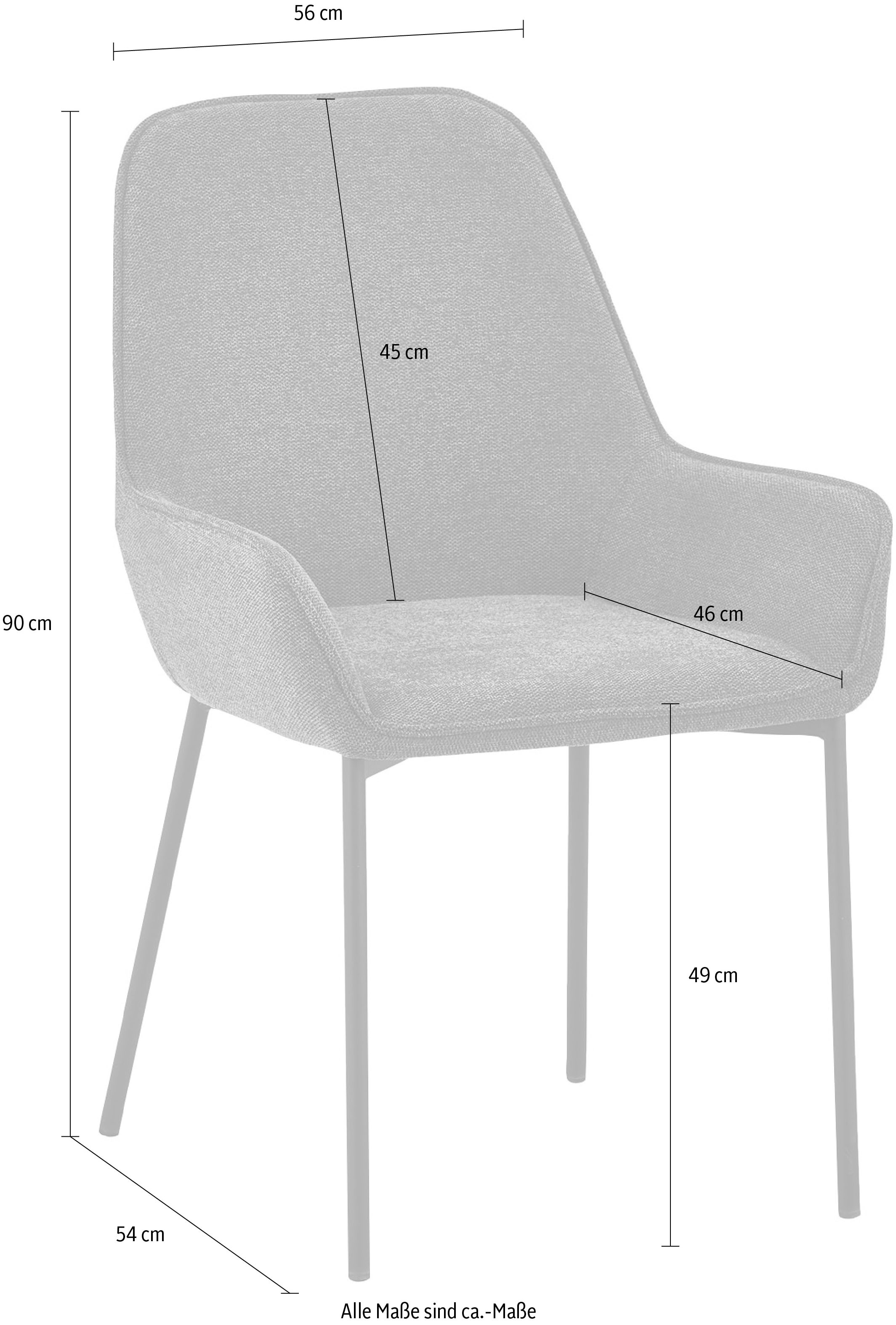 SalesFever Esszimmerstuhl, (Set), 2 St., Struktur (100% Polyester), Bezug aus Strukturstoff