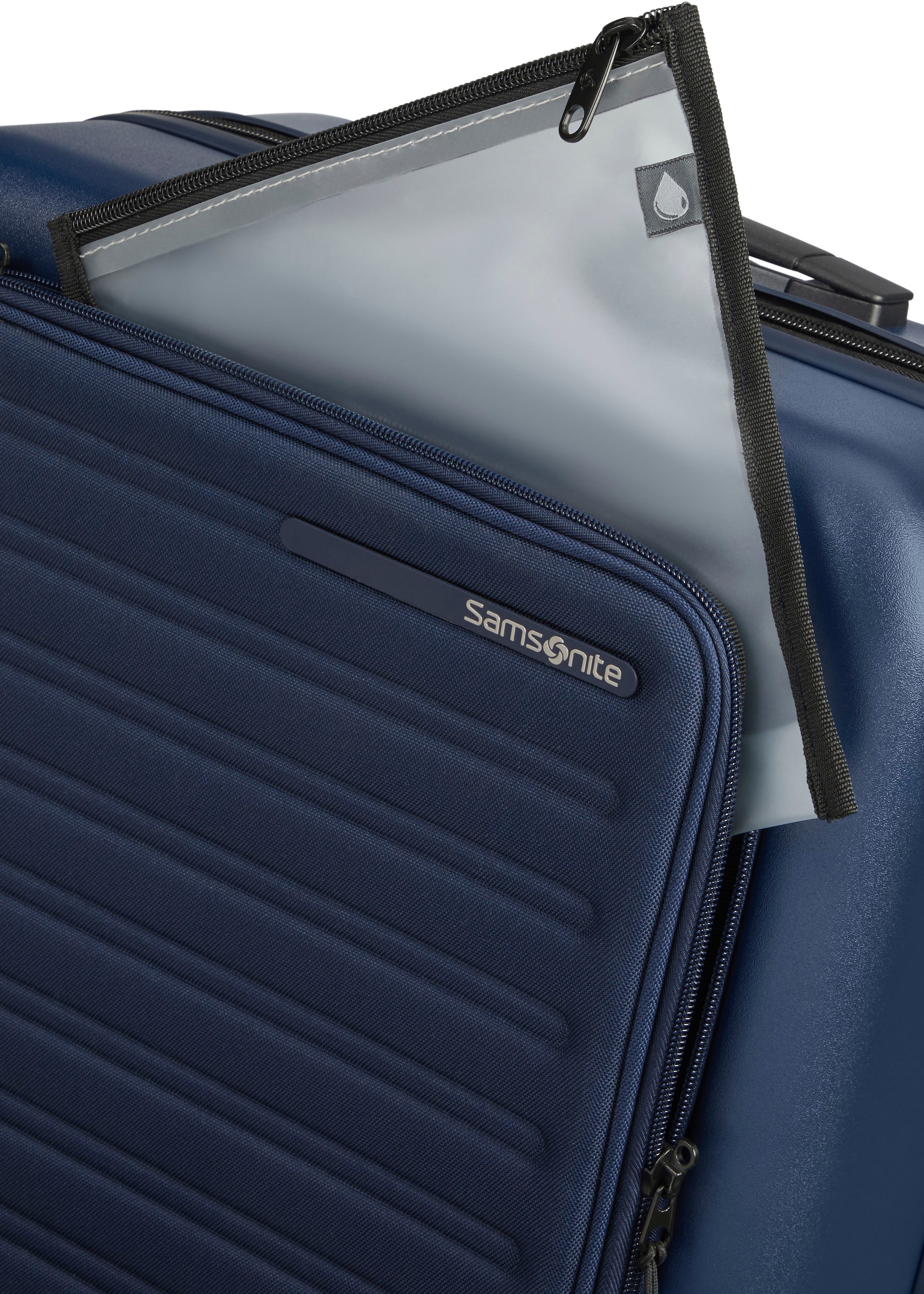 Samsonite Hartschalen-Trolley »STACKD 55«, 4 St. Rollen, Handgepäckkoffer Reisekoffer Reißverschluss-Laptopfach USB-Schleuse