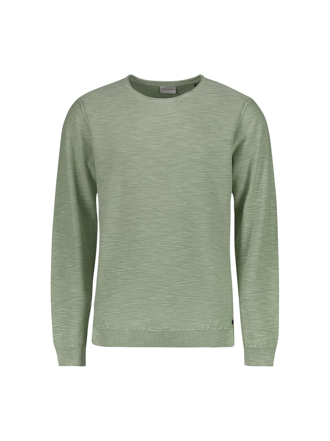 NO EXCESS Rundhalspullover mit Melange Optik