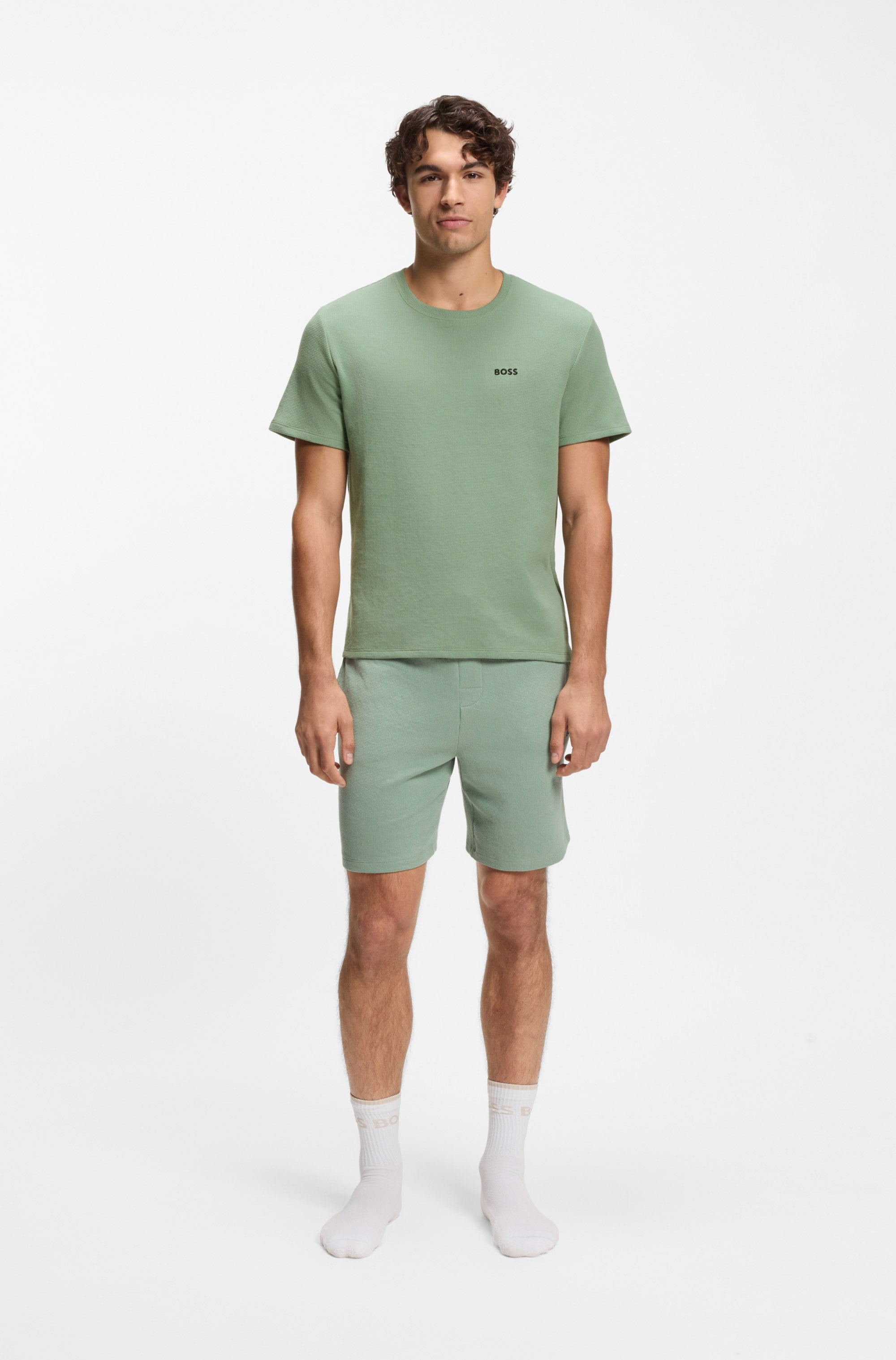 BOSS Pyjamaoberteil »Waffle T-Shirt«