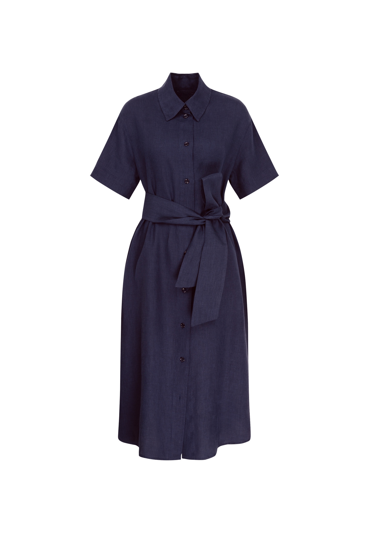 seidensticker Sommerkleid »Schwarze Rose«, Kurzarm Rundhals Uni