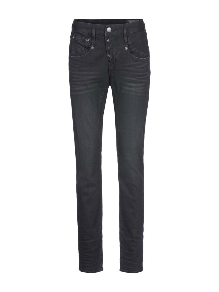 Herrlicher Boyfriend-Jeans »Shyra Long Recycled Denim Black Stretch«